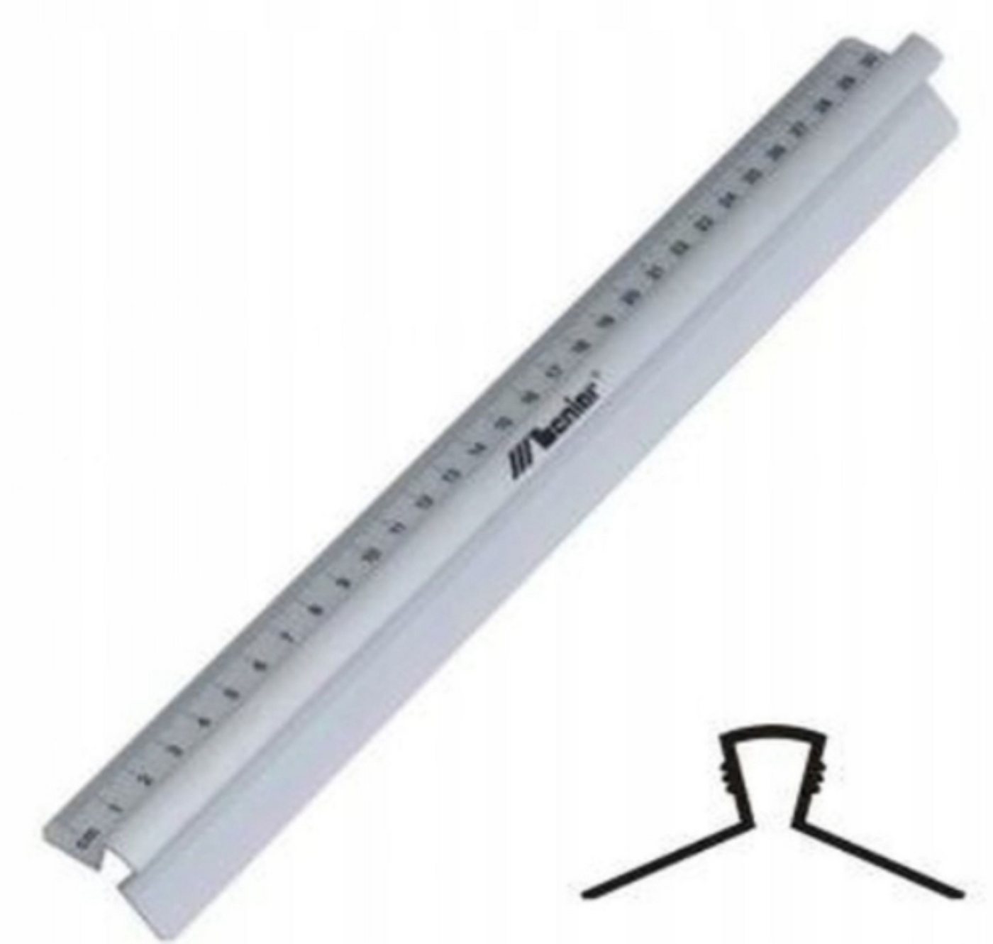 Festivalartikel Lineal 50cm Metalllineal mit Griff, ideal für präzise Arbeiten