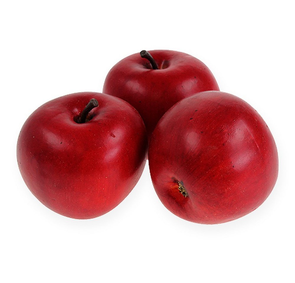 Kunstpflanze Deko-Apfel Rot 6,5cm 12St Künstliche Früchte Weihnachtsdeko, 12 Stück, Viana, Höhe 6.5 cm