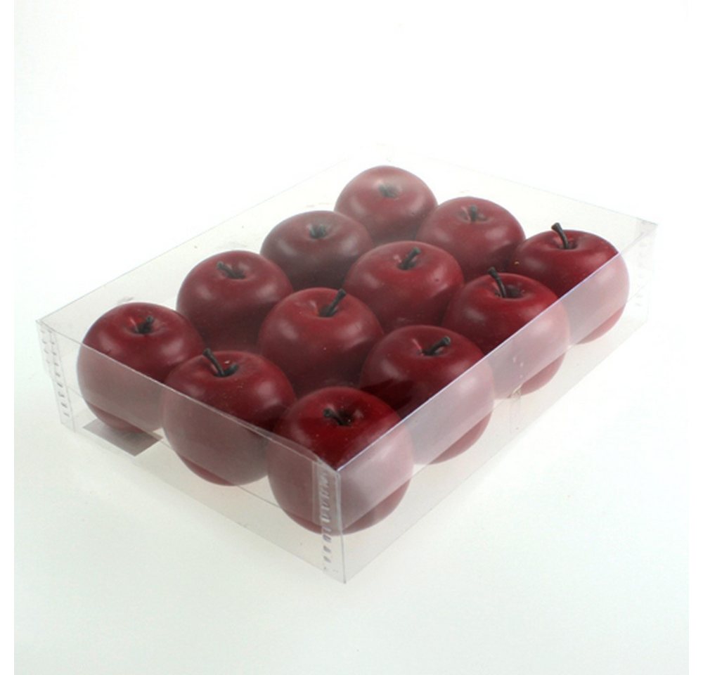Kunstpflanze Deko-Apfel Rot 6,5cm 12St Künstliche Früchte Weihnachtsdeko, 12 Stück, Viana, Höhe 6.5 cm Bild 3