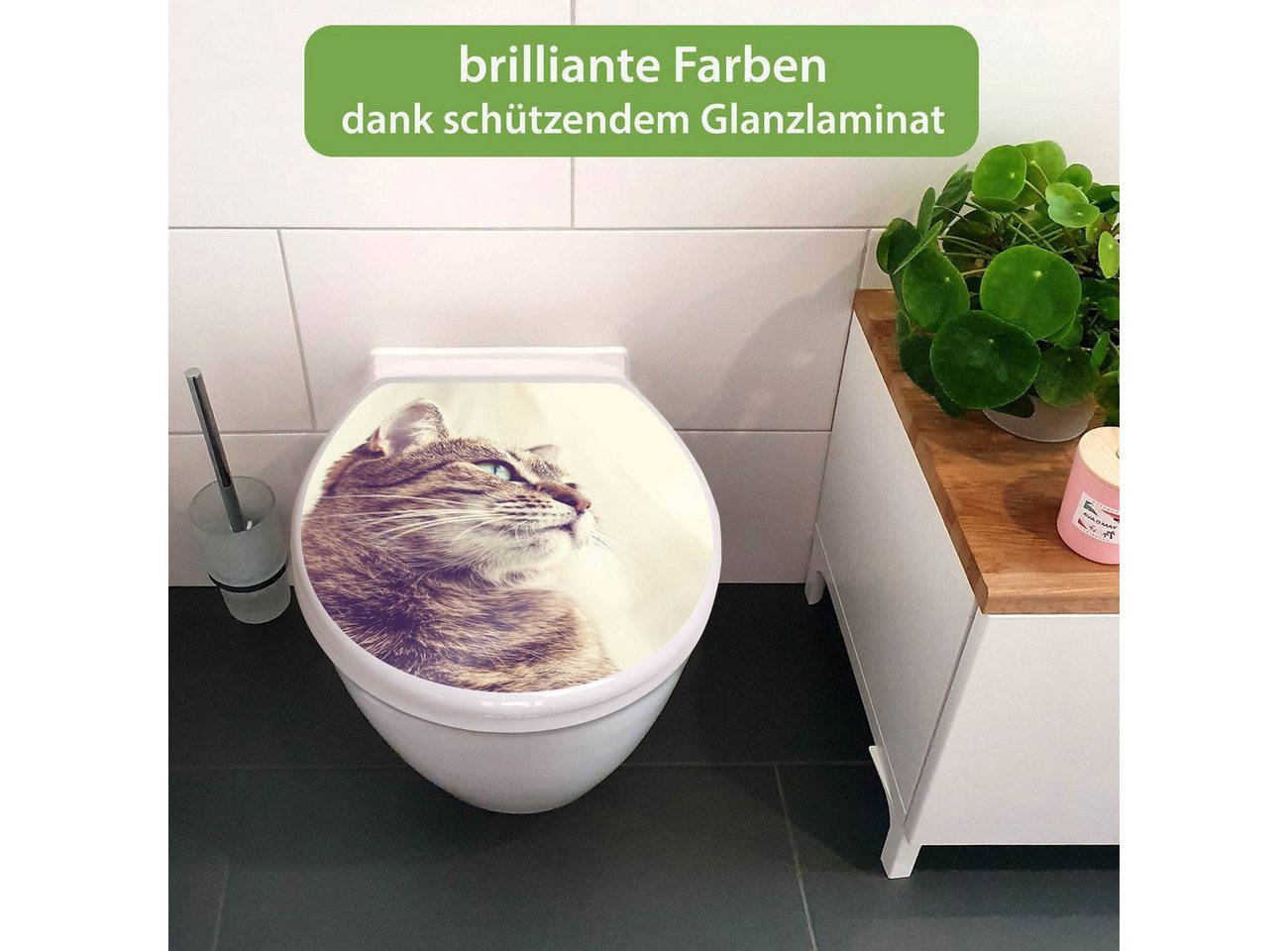 banjado WC-Sitz mit Absenkautomatik Motiv Holgerson (umweltfreundliches Material, integrierte Scharniere), 44,5 x 37 x 5 cm Bild 5