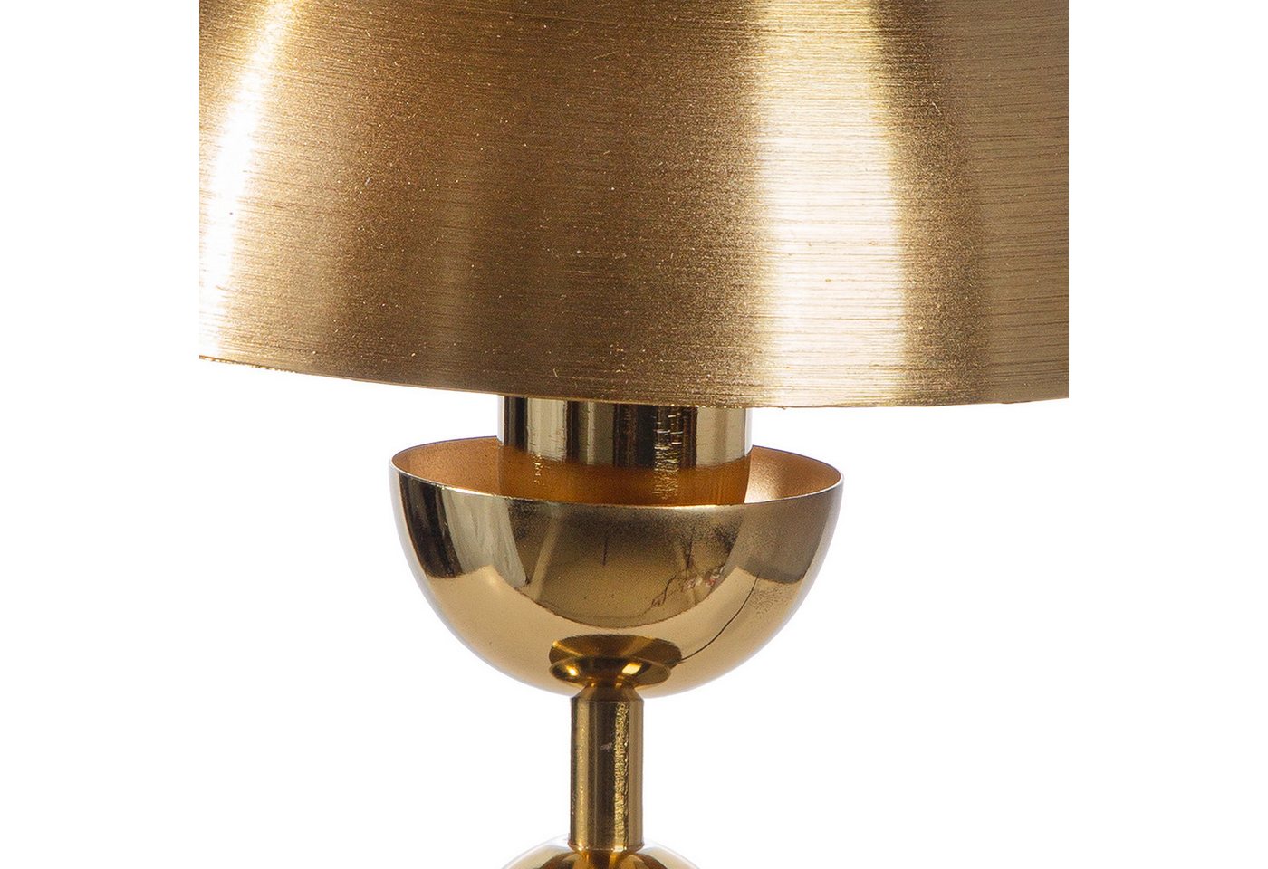 GILDE Tischleuchte METALLIQUE Leuchte - goldfarben - Eisen - Höhe 34cm x Ø 20,5cm - Lampe, Tischlampe - Schreibtischlampe - Nachttischlampe Bild 3