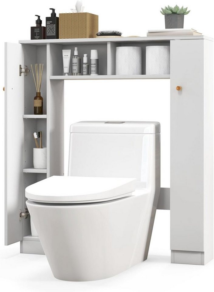 KOMFOTTEU Badregal Toiletteschrank, freistehender Toilettenregal, 87,5 x 18 x 98 cm Bild 5