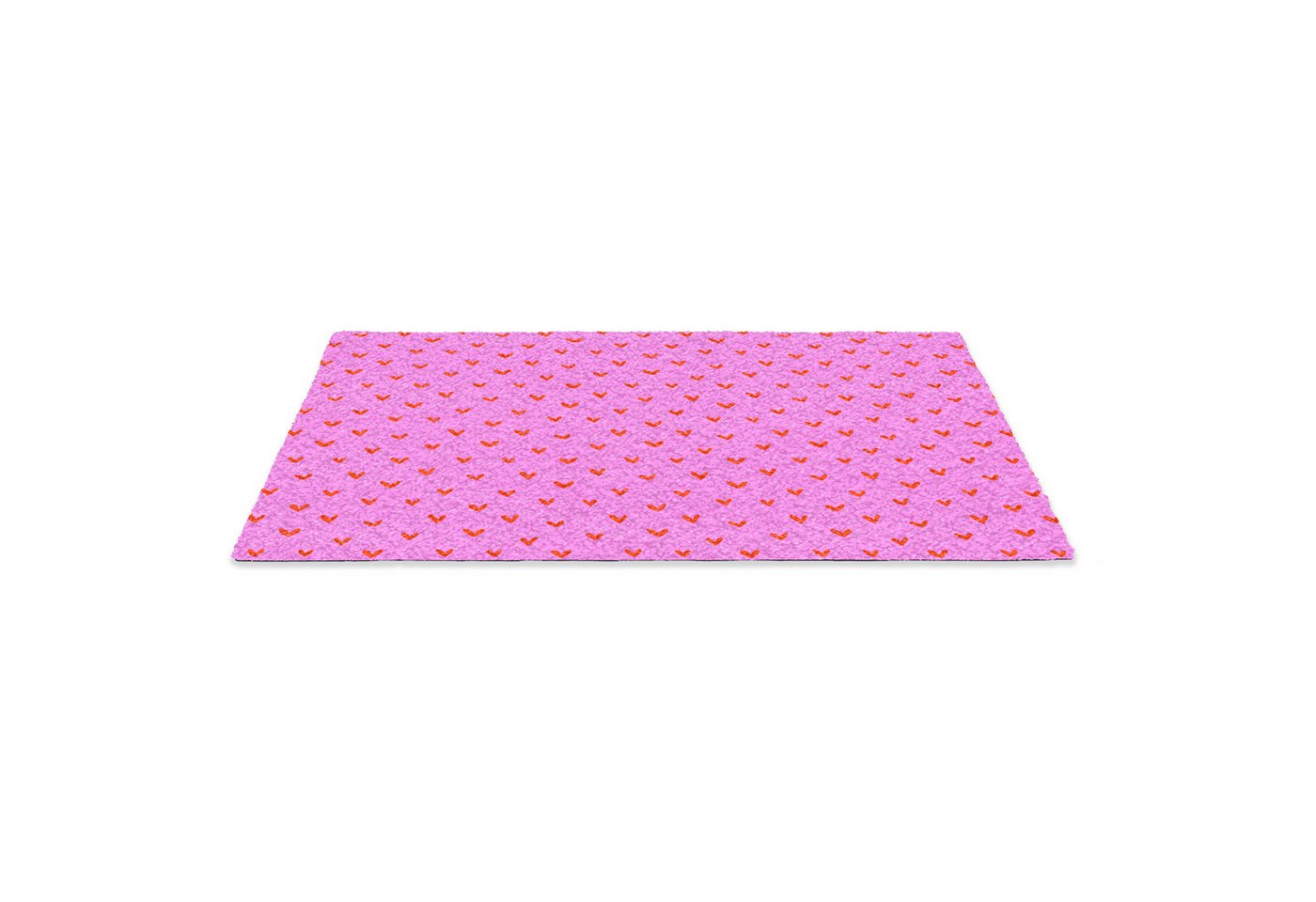 MuchoWow Fußmatte Rot - Herzen - Rosa - Muster, Rechteckig, innen Schmutzfangmatte, Tür, Schmutzfänger Flur, Teppich 60x40 cm