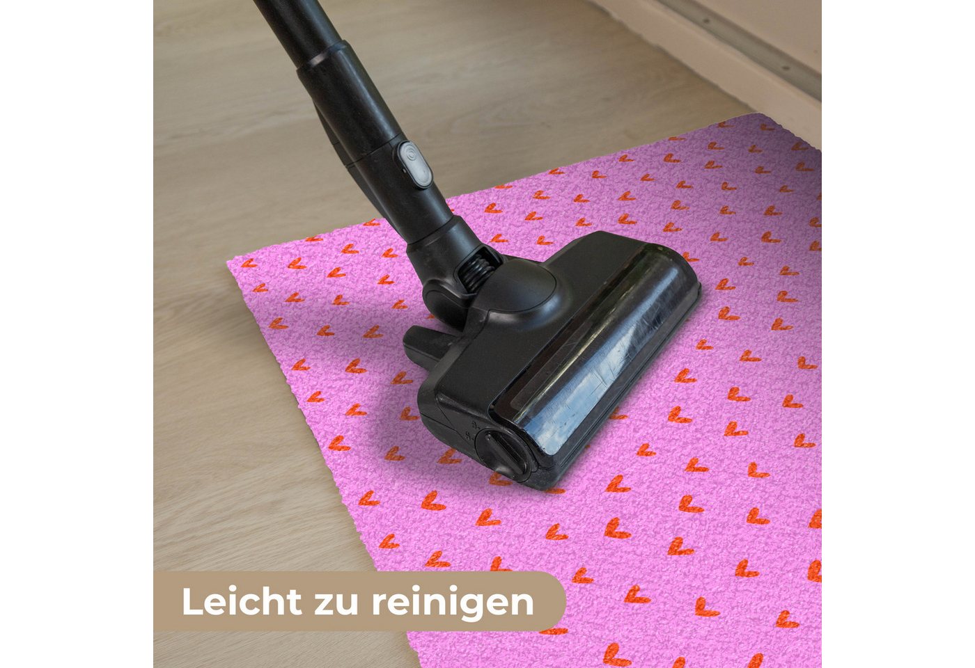 MuchoWow Fußmatte Rot - Herzen - Rosa - Muster, Rechteckig, innen Schmutzfangmatte, Tür, Schmutzfänger Flur, Teppich 60x40 cm Bild 4