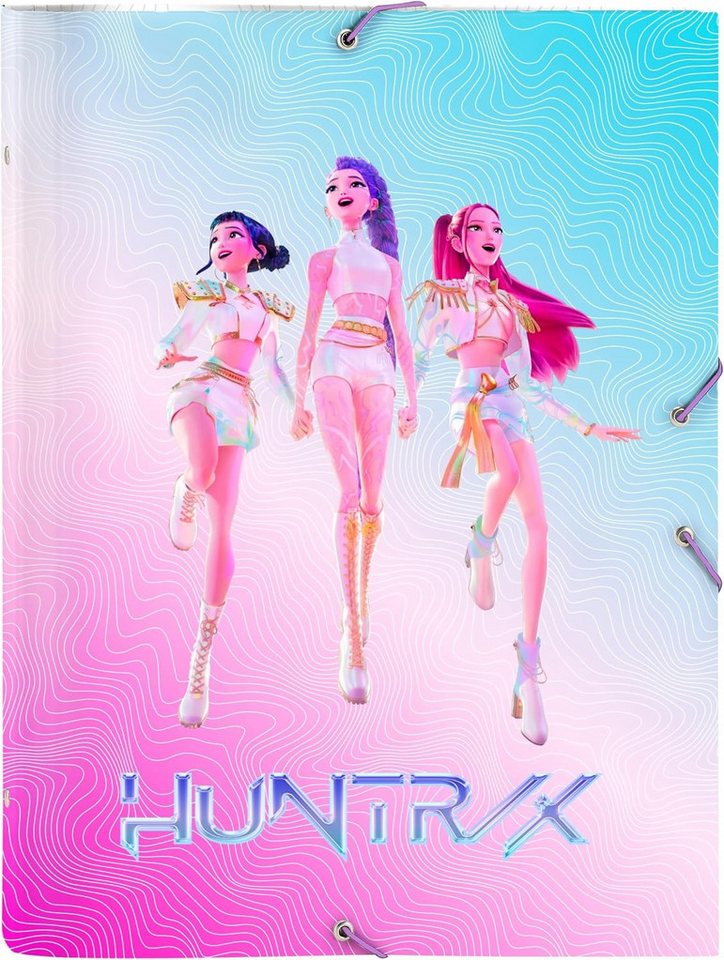GOLDKIDS Organisationsmappe Stationery - Ordner Folio, ideal für Kinder (verschiedener Altersgruppen, bequem und vielseitig, 1-St., Widerstandsfähigkeit, 26 x 36,5 cm), - K-POP Demon Hunters Motiv