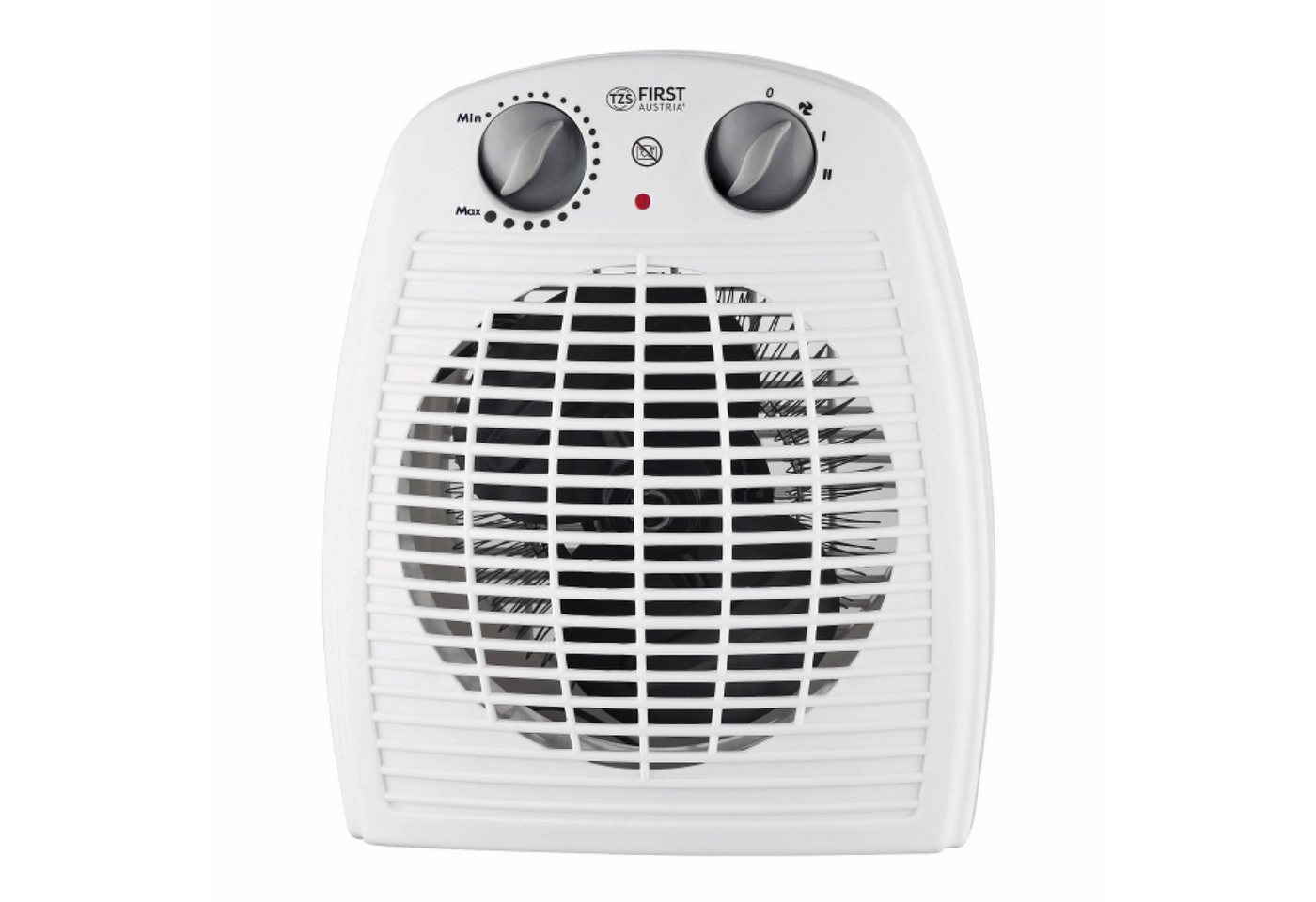 TZS FIRST AUSTRIA Heizlüfter Heizlüfter mit Kaltluftventilator, Thermostat, Überhitzungsschutz, 2 Heizstufen, Heizstrahler, Tragegriff, Weiß Bild 2