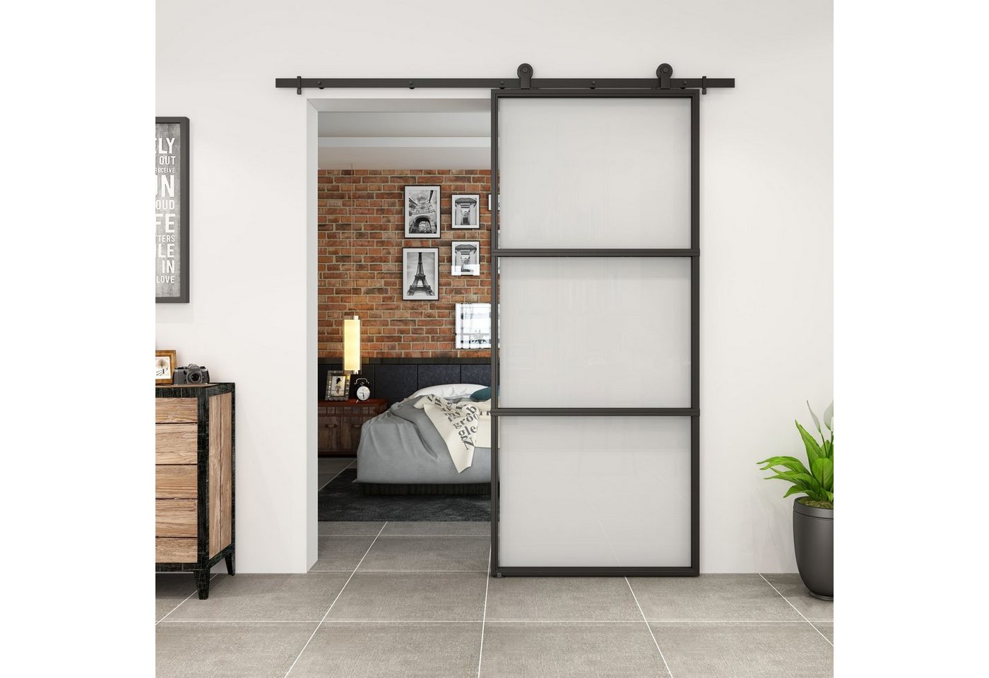 hibitaro Glasschiebetür HS-Loft Glas Bild 3