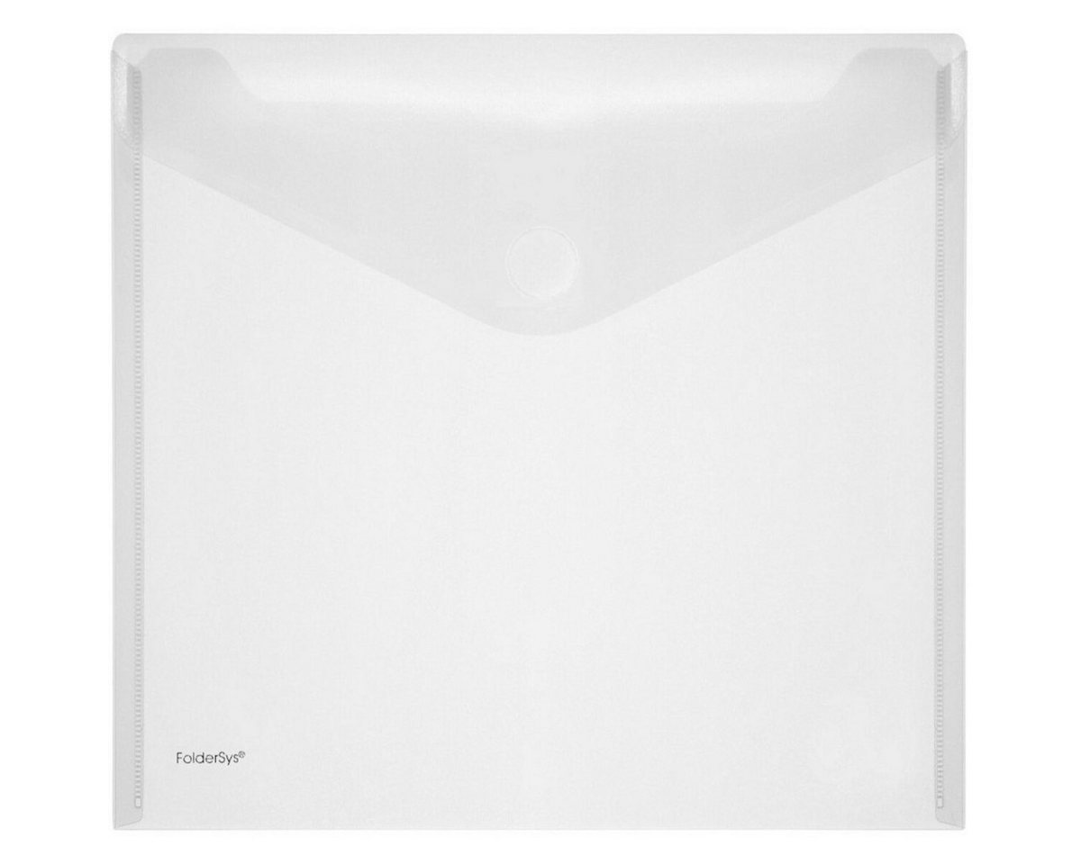 FOLDERSYS Fächermappe Dokumentenmappe 320x320mm PP Klettverschluss transparent