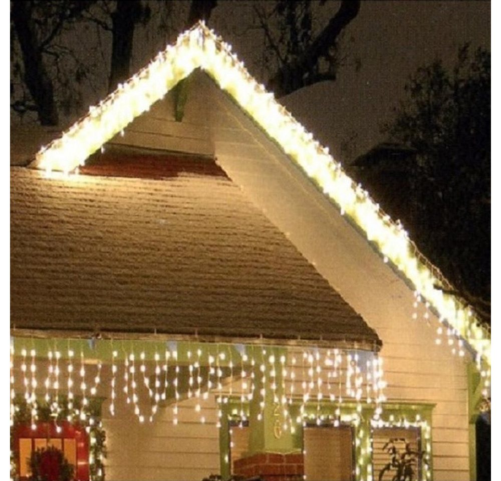 Star-Max LED-Lichterkette 36360 LED Eisregen Lichterkette 480er 12m warmweiß-weiß aussen Timer Bild 2