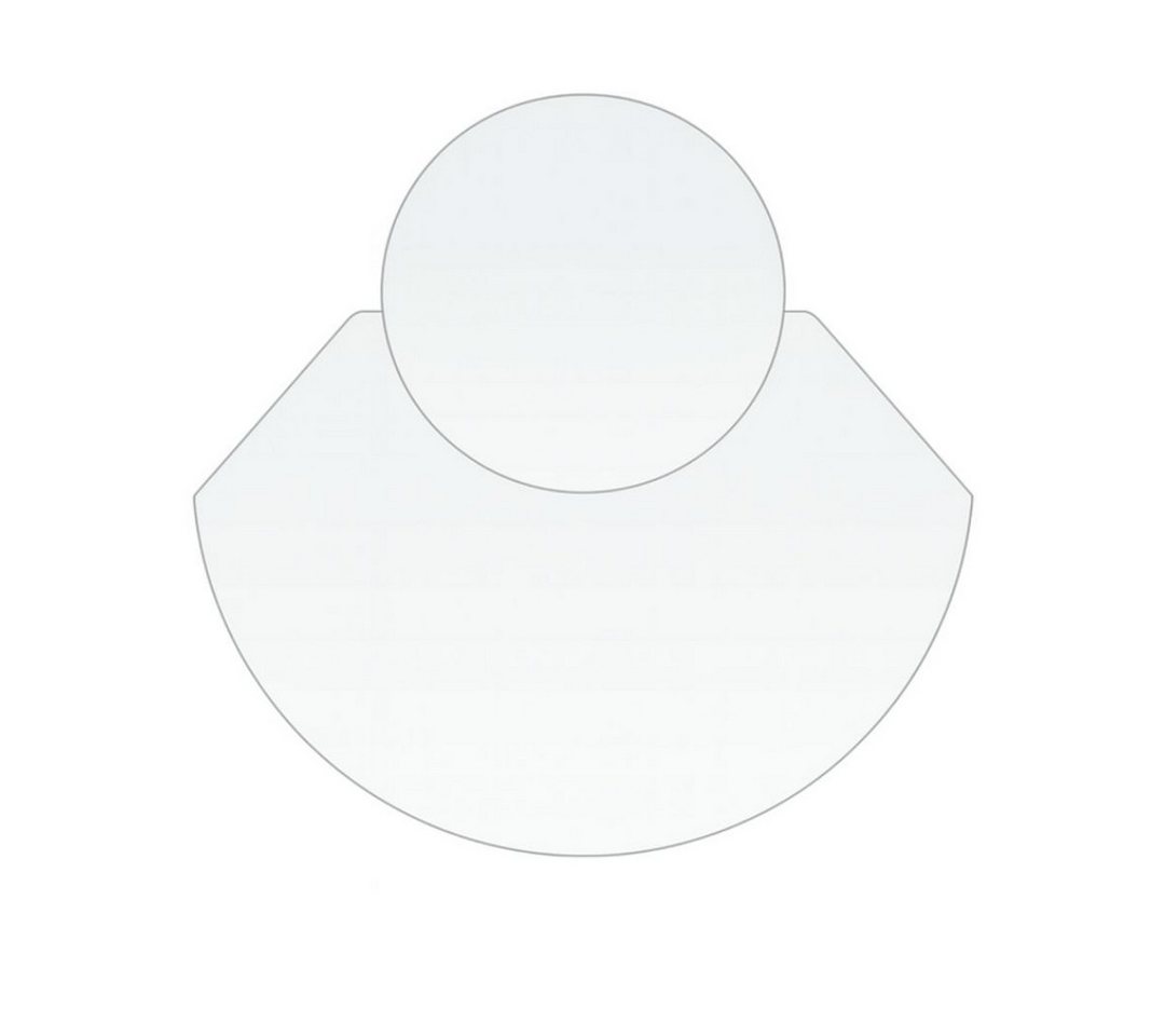 Feuercampus Bodenschutzplatte Funkenschutzplatte Glas für Kaminofen Zweiteilig Kreis Bild 2