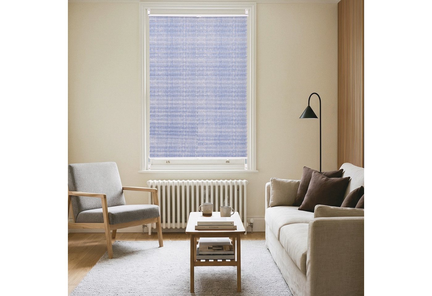 Sekey Plissee Plissee ohne Bohren Lichtschutz Rollo Klemmfix für Fenster & Tür, blickdicht, verspannt, Klemmfix, Faltrollo, Easyfix, Sonnenschutzrollo, Jalousie Bild 2