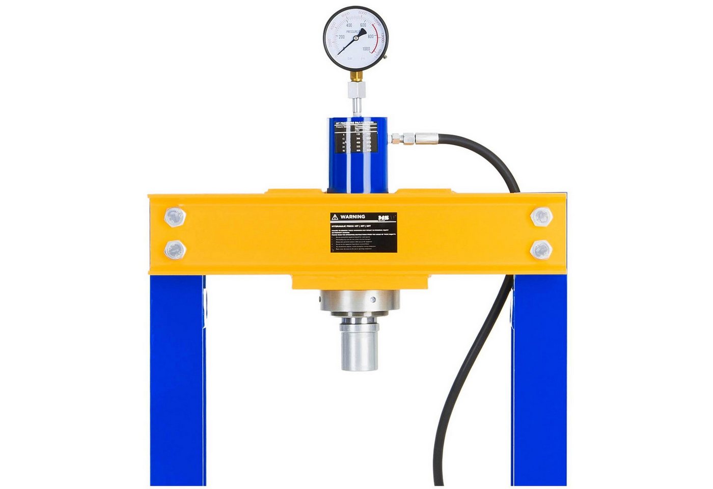 MSW Werkstattpresse 30 T Hydraulikpresse Presse 9 Stufen Manometer Werktisch 460 mm, max. 30 in t