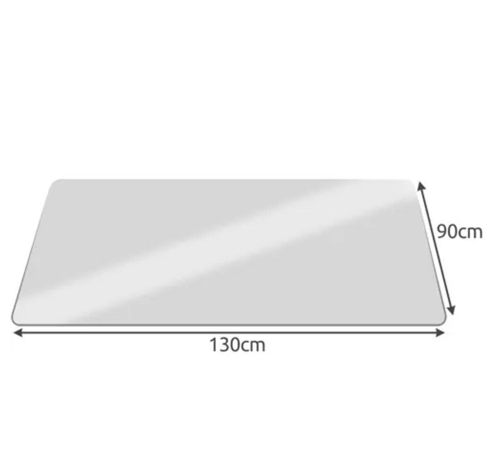 ISO TRADE Bodenschutzmatte Stuhlschutzmatte 100 x 140 cm, Bürostuhlunterlage Bodenschutzmatte, 1-St., Bodenschutz, 100x140 cm Universal Transparent Bild 5