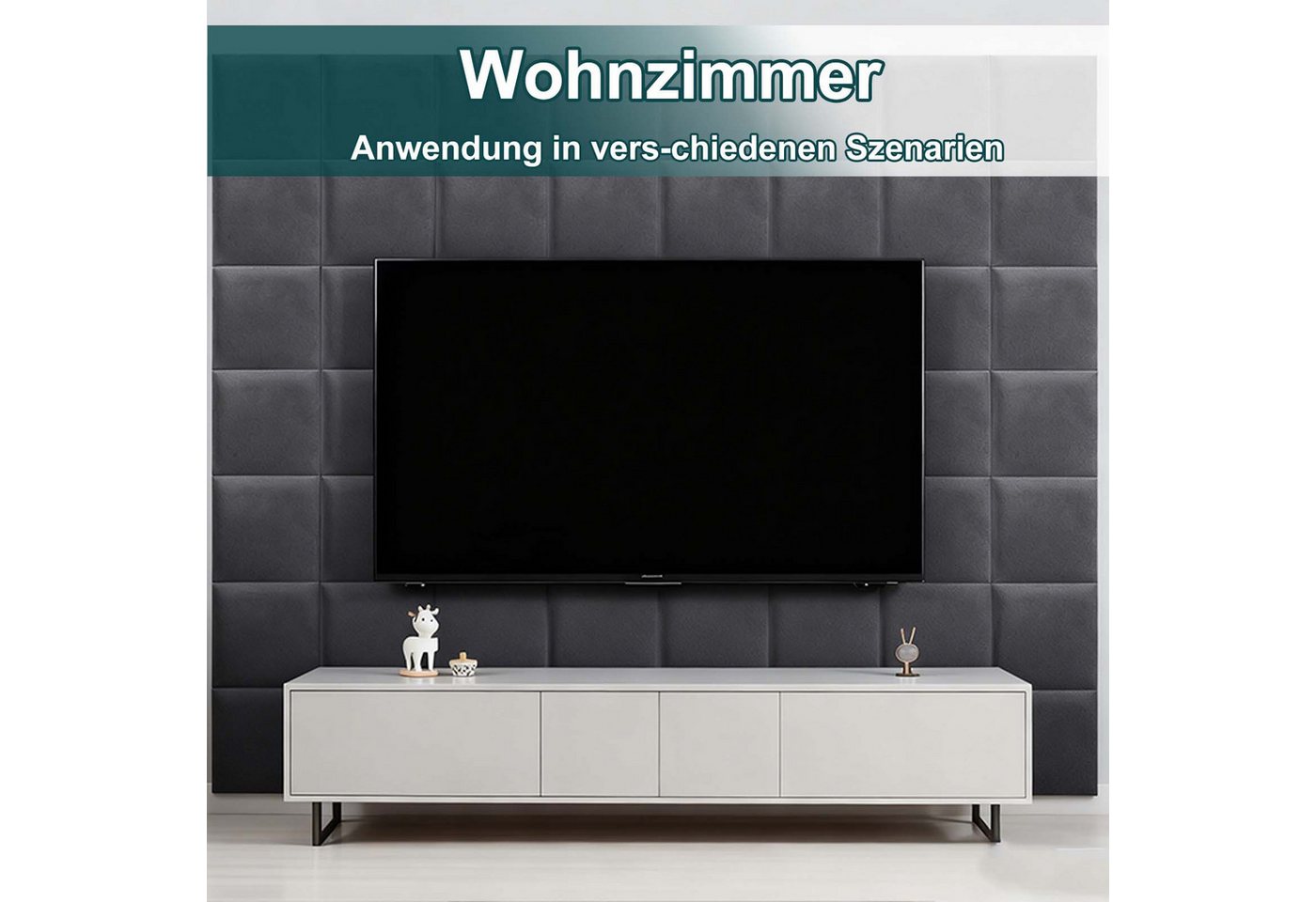 Mejale Wandpolster Wandkissen Wandmontiertes 3D gepolsterte für Schlafzimmer 30x30cm, (8 St) Bild 2