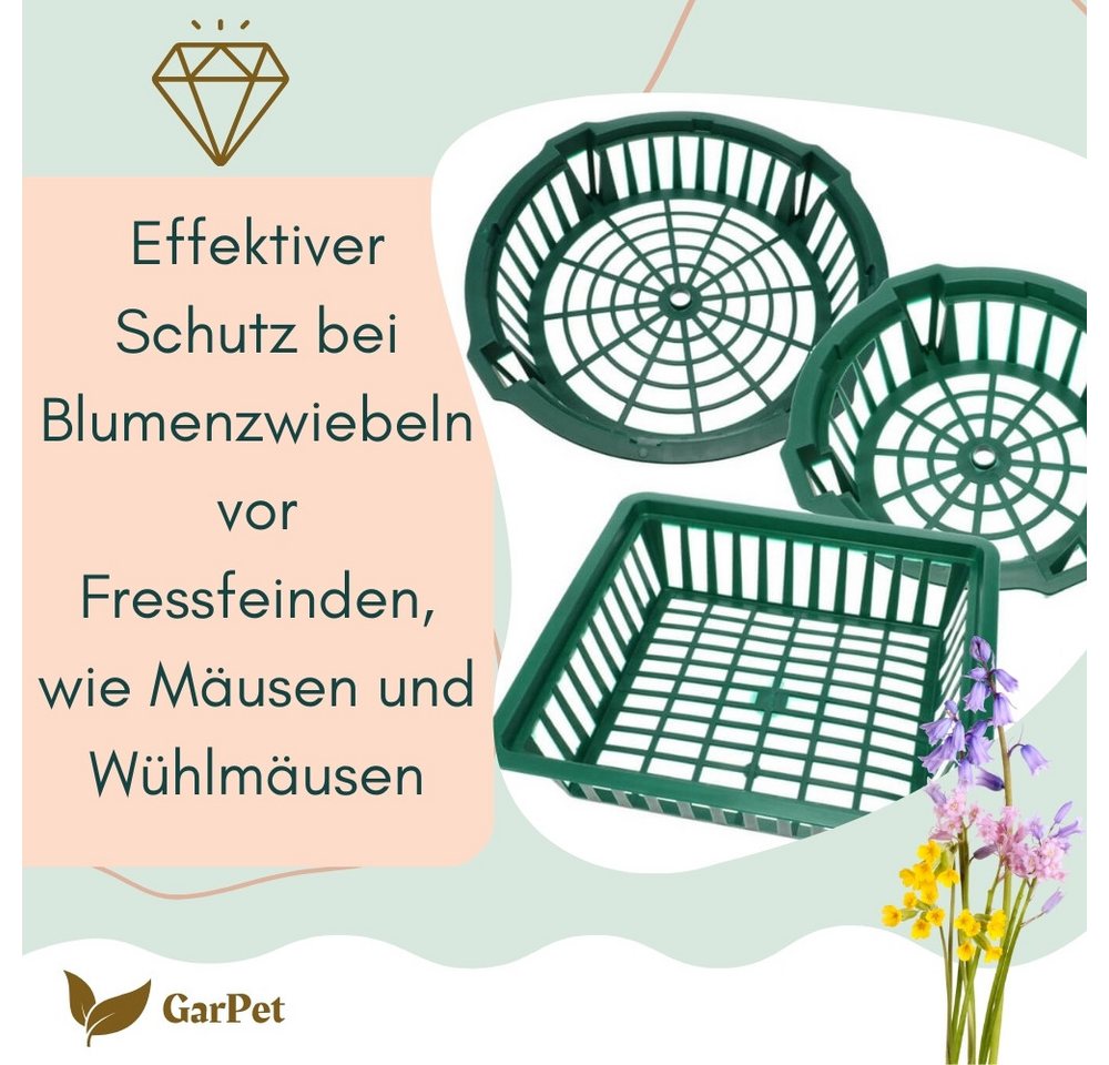 GarPet Pflanzschale Pflanzkörbe für Blumenzwiebeln Pflanzkorb Blumenzwiebel Tulpenzwiebel