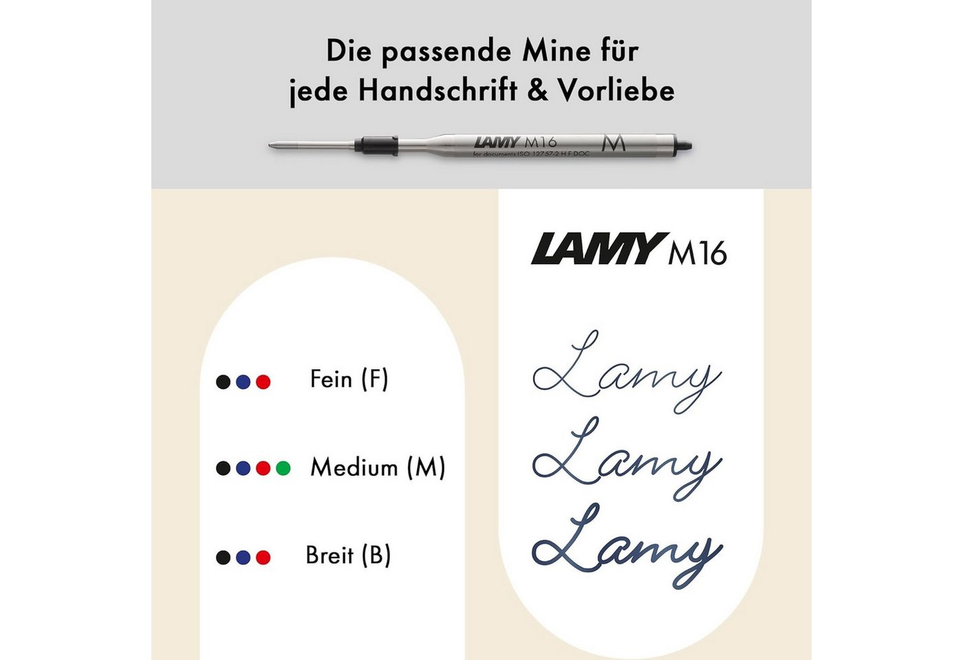 LAMY Kugelschreiber LAMY logo Kugelschreiber 205 matt rot Stärke M M16 Schreibfarbe rot Bild 3
