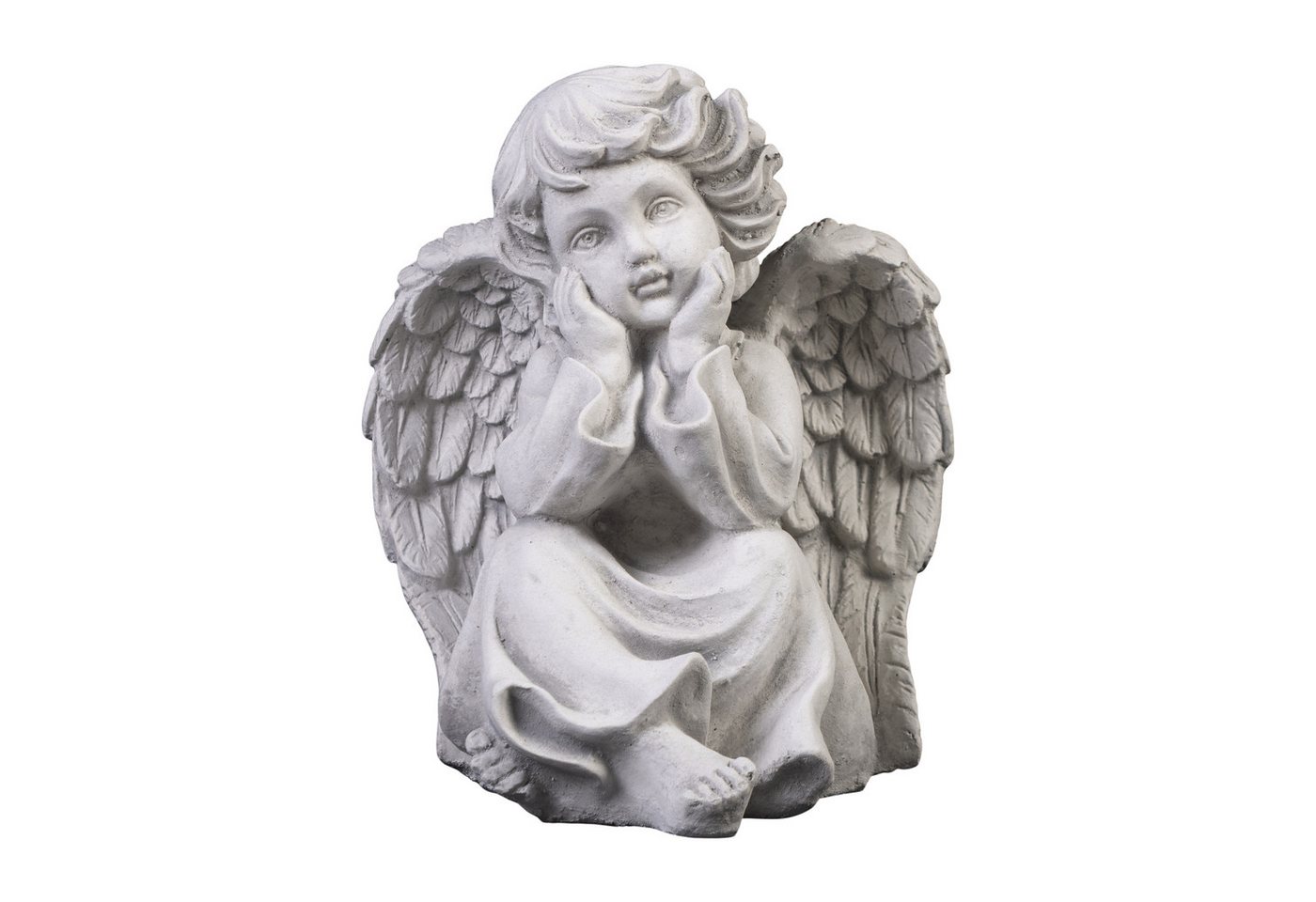 gartendekoparadies.de Gartenfigur Engel Grabengel, Steinfigur, H. 21 cm, 3 kg, Frostsicher Bild 3