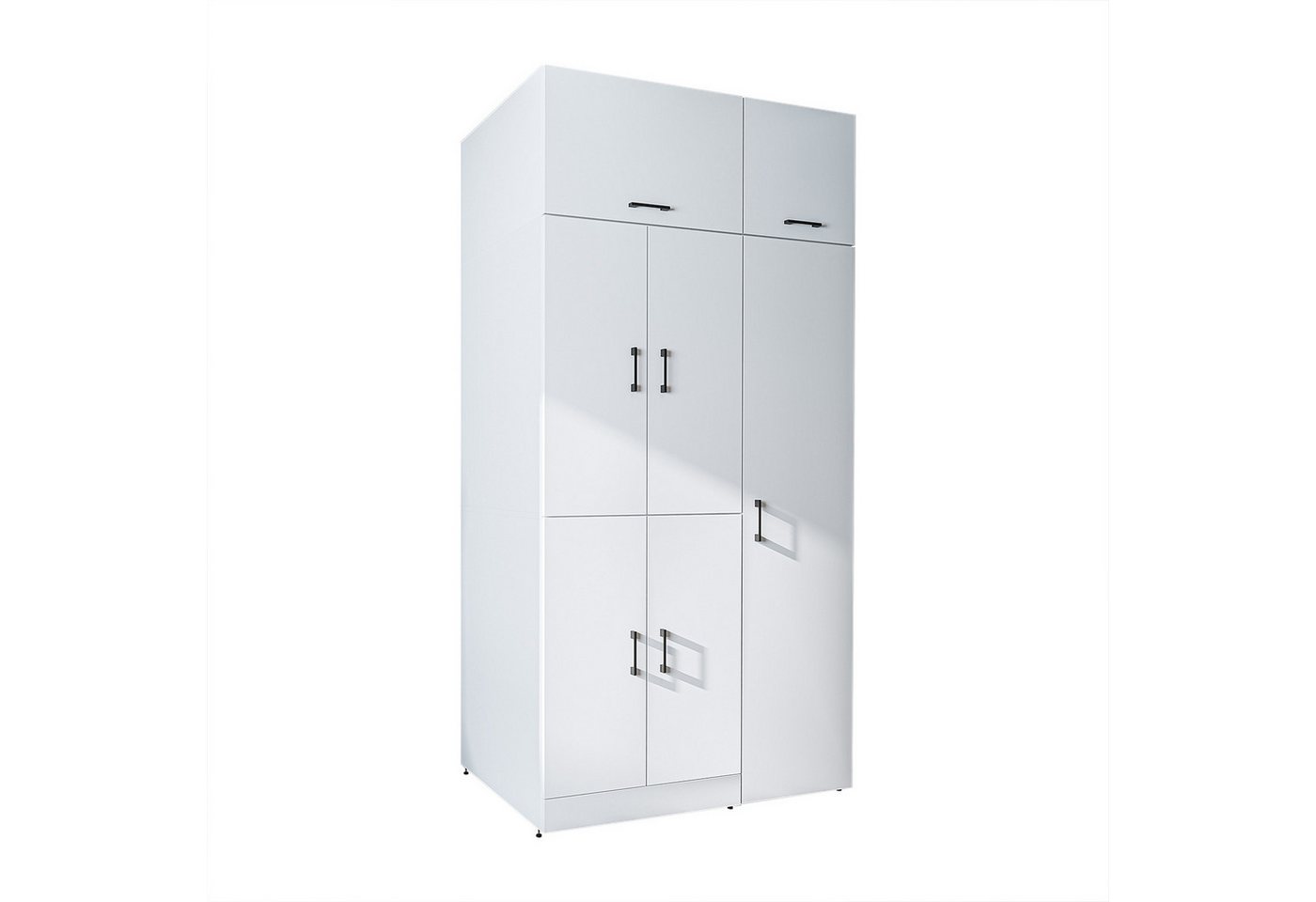Roomart Waschmaschinenumbauschrank DORA 115 cm Waschmaschinenschrank + Hochschrank, 2 Höhen, in 5 Farben (für Waschmaschine & Trockner mit Regalboden, Waschmaschinenschrank mit Hochschrank – 2 Höhen, 2 Regalboden-Optionen) 130 kg Belastbarkeit, Hochschrank links/rechts, in 5 Farben, 2 Höhen Bild 4