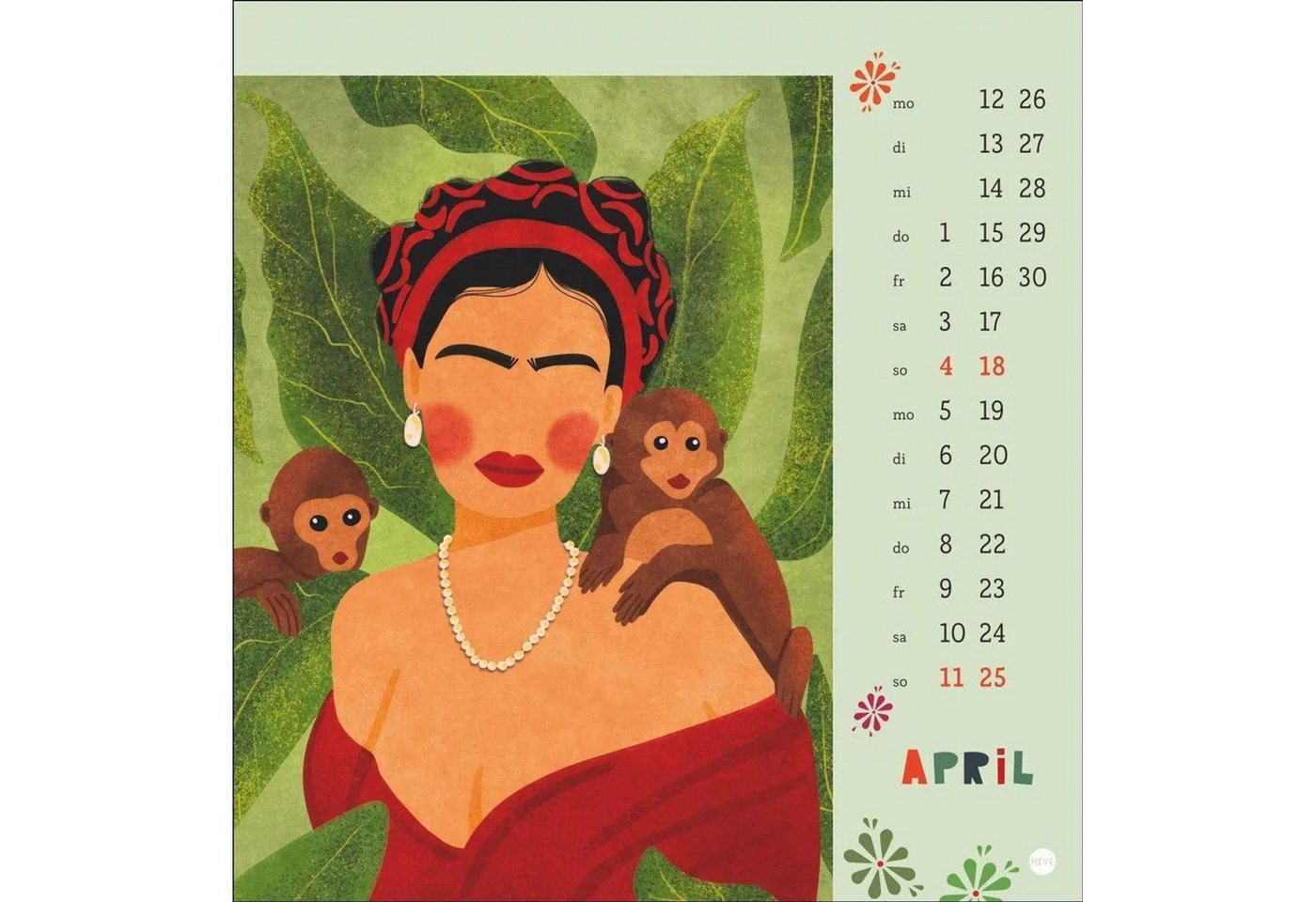 HEYE Kunstkalender Frida Postkartenkalender 2027
