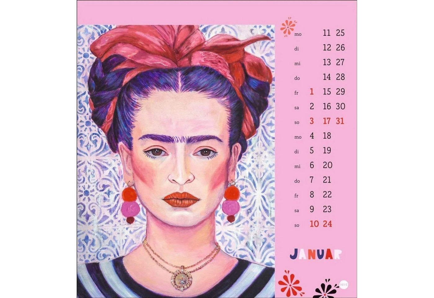 HEYE Kunstkalender Frida Postkartenkalender 2027 Bild 2