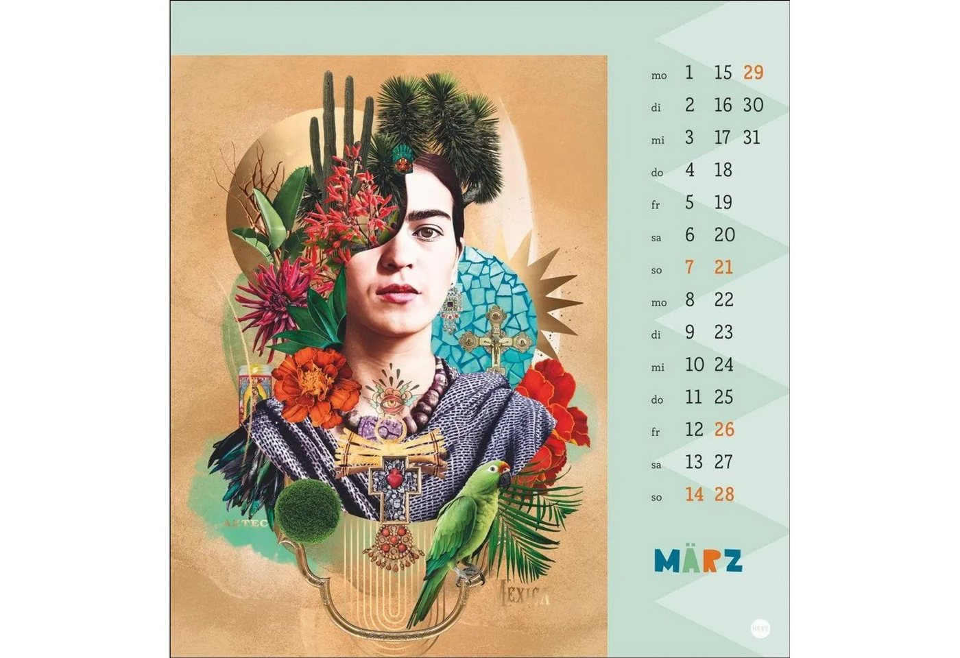 HEYE Kunstkalender Frida Postkartenkalender 2027 Bild 3