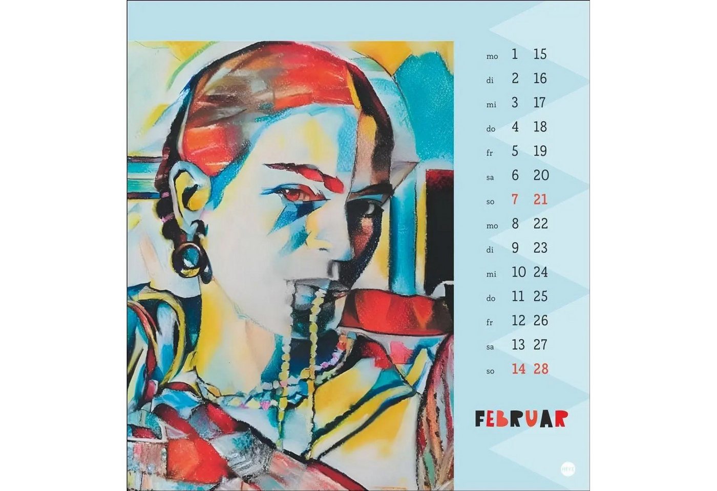 HEYE Kunstkalender Frida Postkartenkalender 2027 Bild 4
