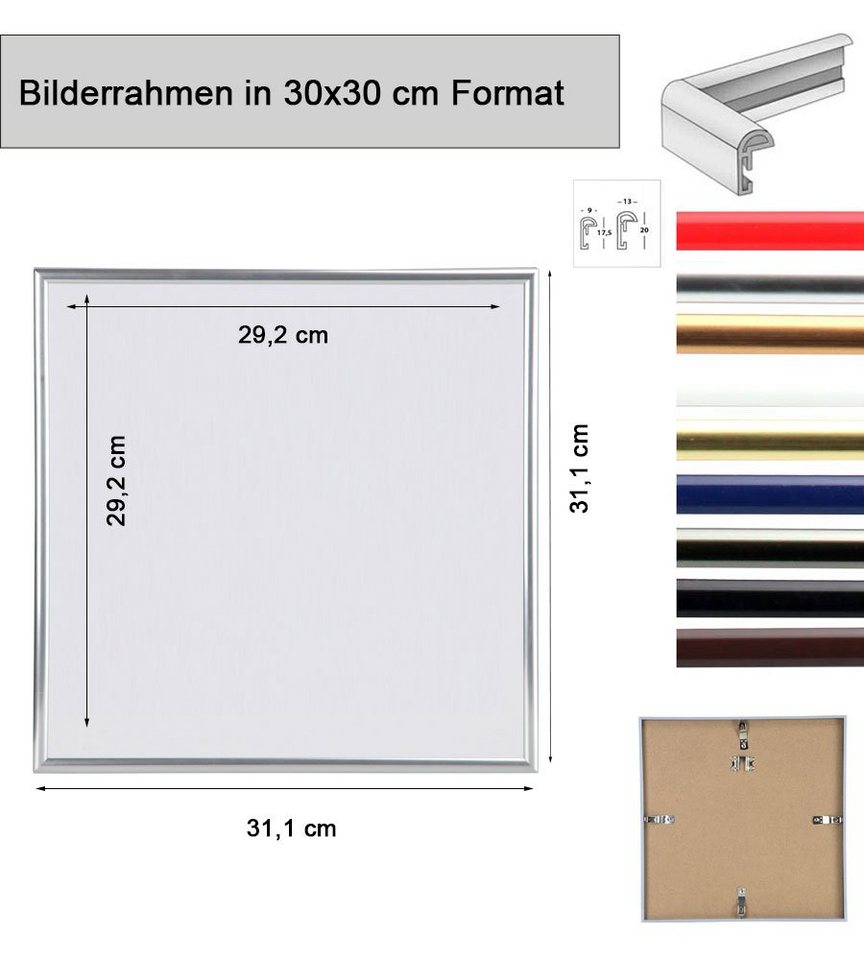 IDEAL TREND Bilderrahmen Ideal Life Kunststoff Bilderrahmen Wanddeko Collage Poster Bilder Foto, für 1 Bilder (1 St), Kunststoff Bilderrahmen mit Papiereinleger und Klarglas