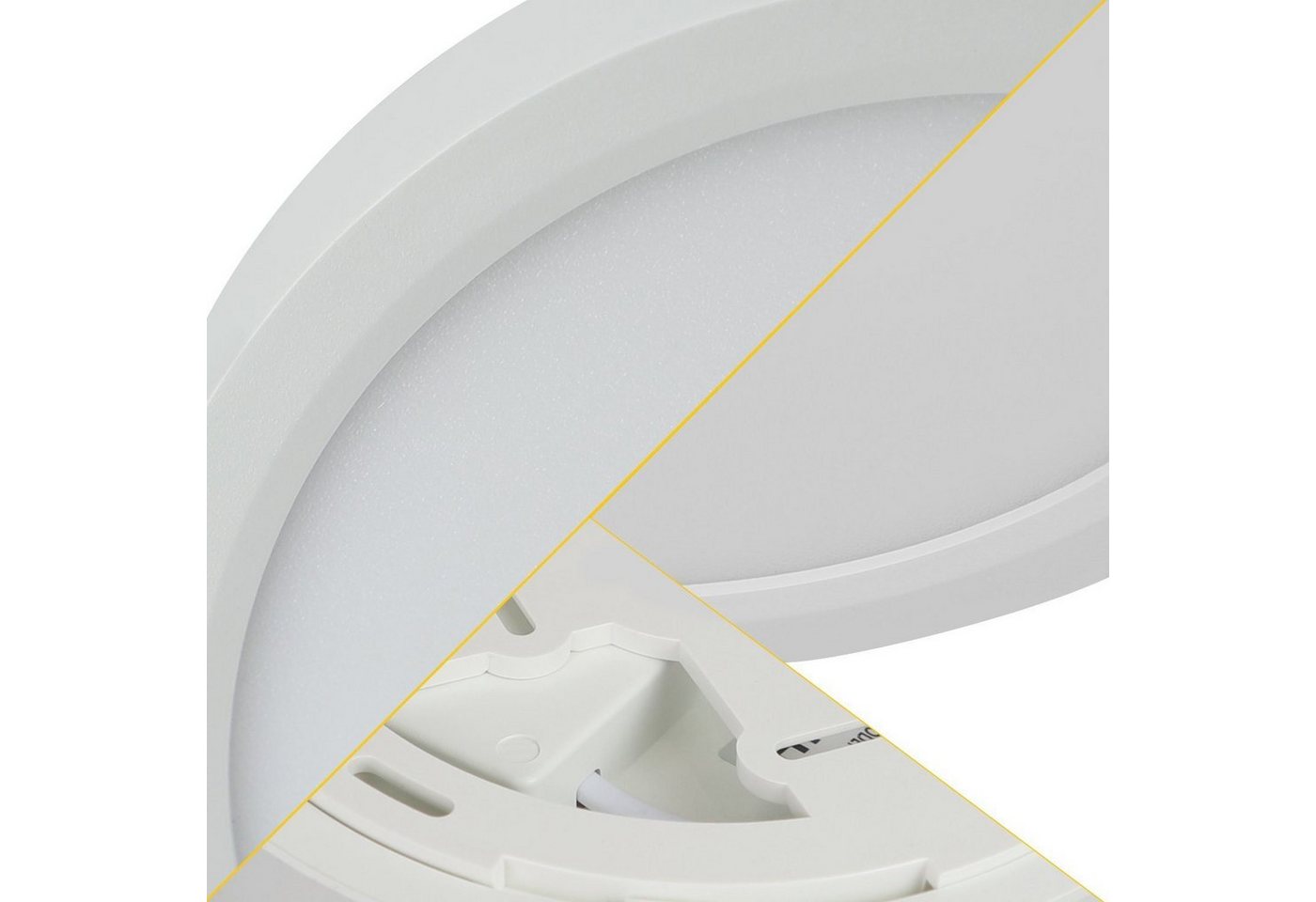 ZMH LED Deckenleuchte Küchenlampe Rund Ø22//23cm - Flach Flur, LED fest integriert, Klatweiß, zimmerlampe Flach 15W Schlafzimmerlampe