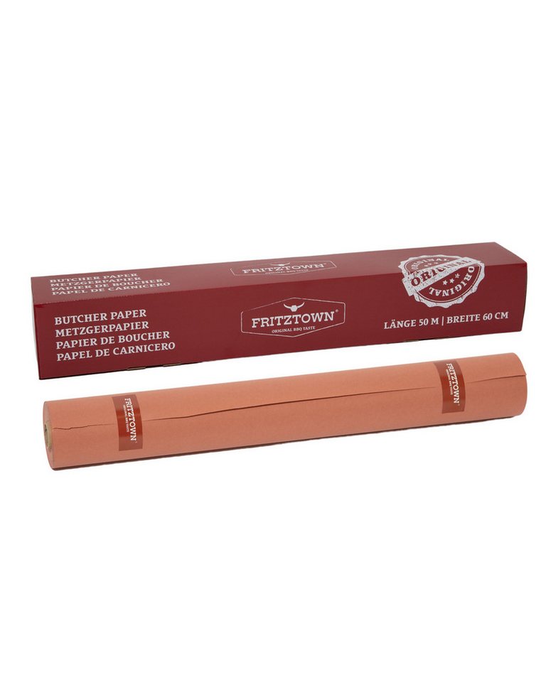 FRITZTOWN Kraftpapier Butcher Paper Deluxe Pink 60cm x 50m Rolle-Box mit Abreißkante Bild 2