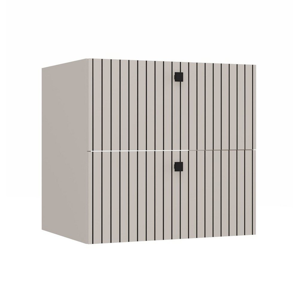 Raumhirsch Furniture Badkommode Badschrank, Badezimmerschrank, Waschtischunterschrank (Maße 60 x 45,5 x 57 (H) cm, 2 Schubladen), Soft Close, Kugelführungen, Siphonausschnitt