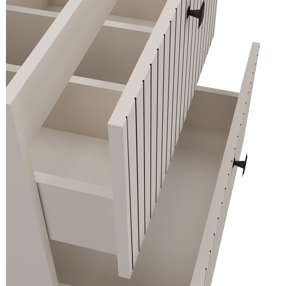 Raumhirsch Furniture Badkommode Badschrank, Badezimmerschrank, Waschtischunterschrank (Maße 60 x 45,5 x 57 (H) cm, 2 Schubladen), Soft Close, Kugelführungen, Siphonausschnitt Bild 4