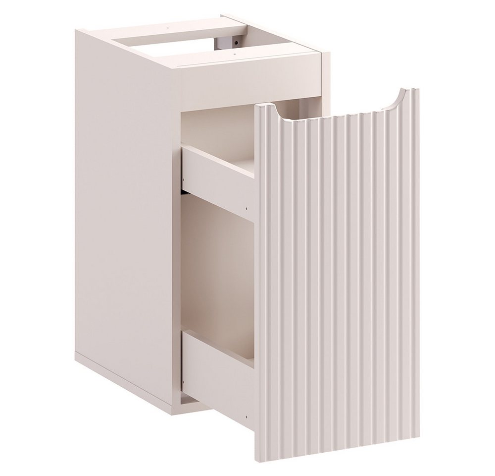 Lomadox Unterschrank NEWPORT-56-CASHMERE 30 cm breit in kaschmir, gerillte Front, 1 Auszug Bild 5