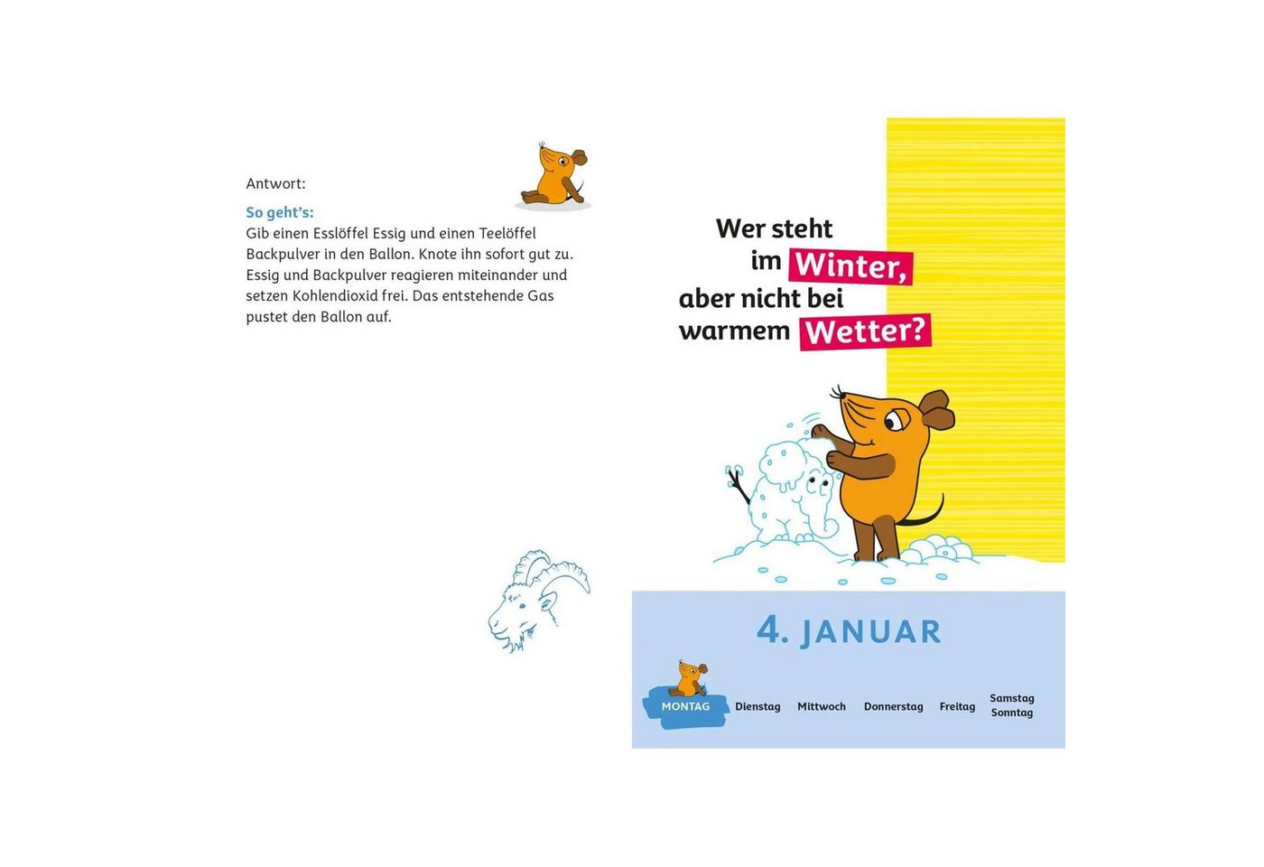 Lappan Verlag Abreißkalender Frag doch mal ... die Maus: Tageskalender 2027 - Mein Kalender für...