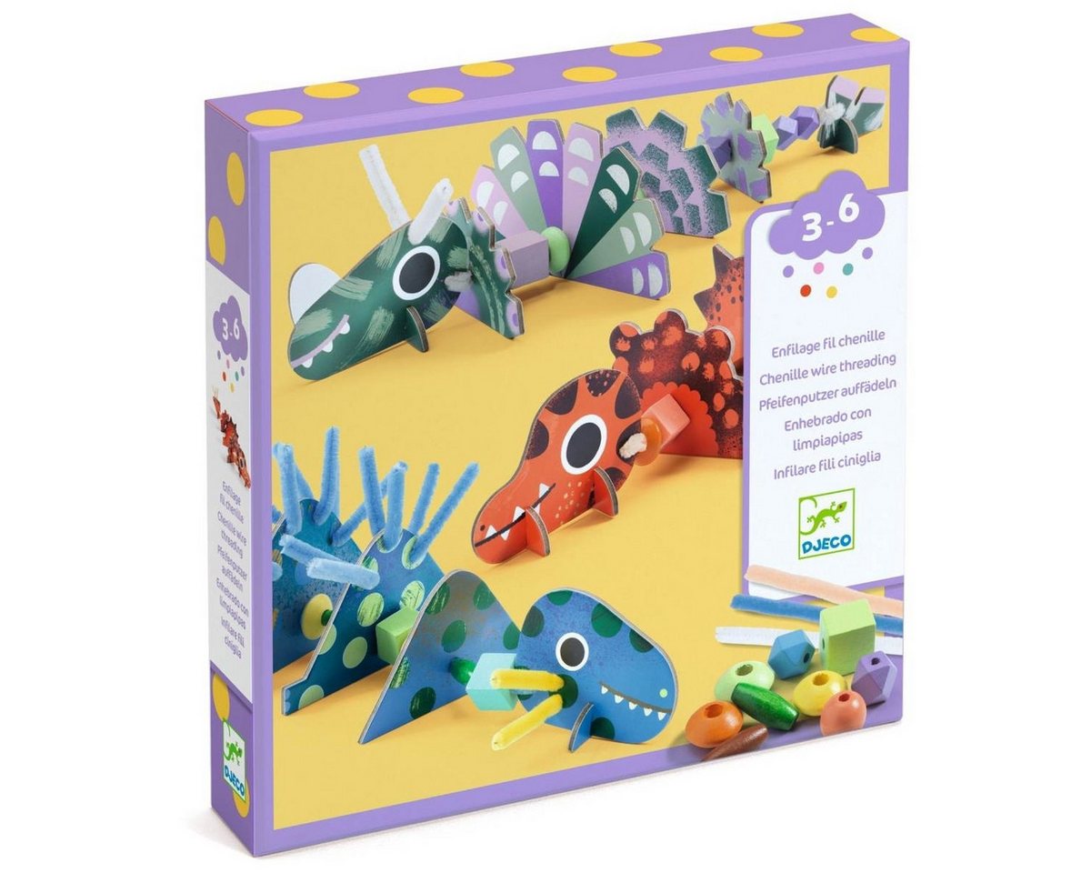DJECO Kreativset Fädeln - Gruselige Dinos Kreativset für Kinder Bild 3