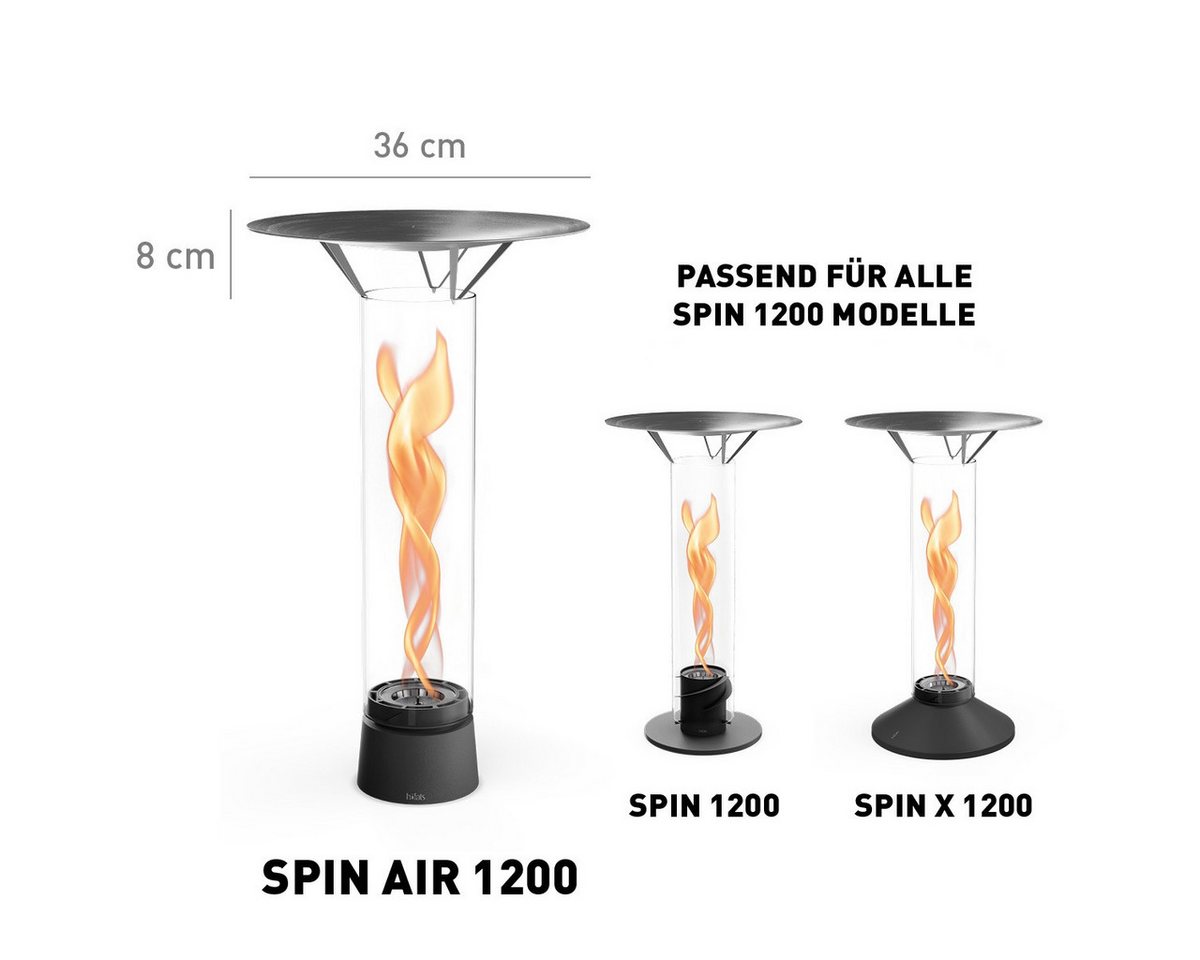 höfats Tischfeuer SPIN 1200 Wärmeverteiler (Zubehör für SPIN 1200 Tischkamin, Outdoor Wärmereflektor für spürbar intensivere Wärme), aus Edelstahl Bild 4