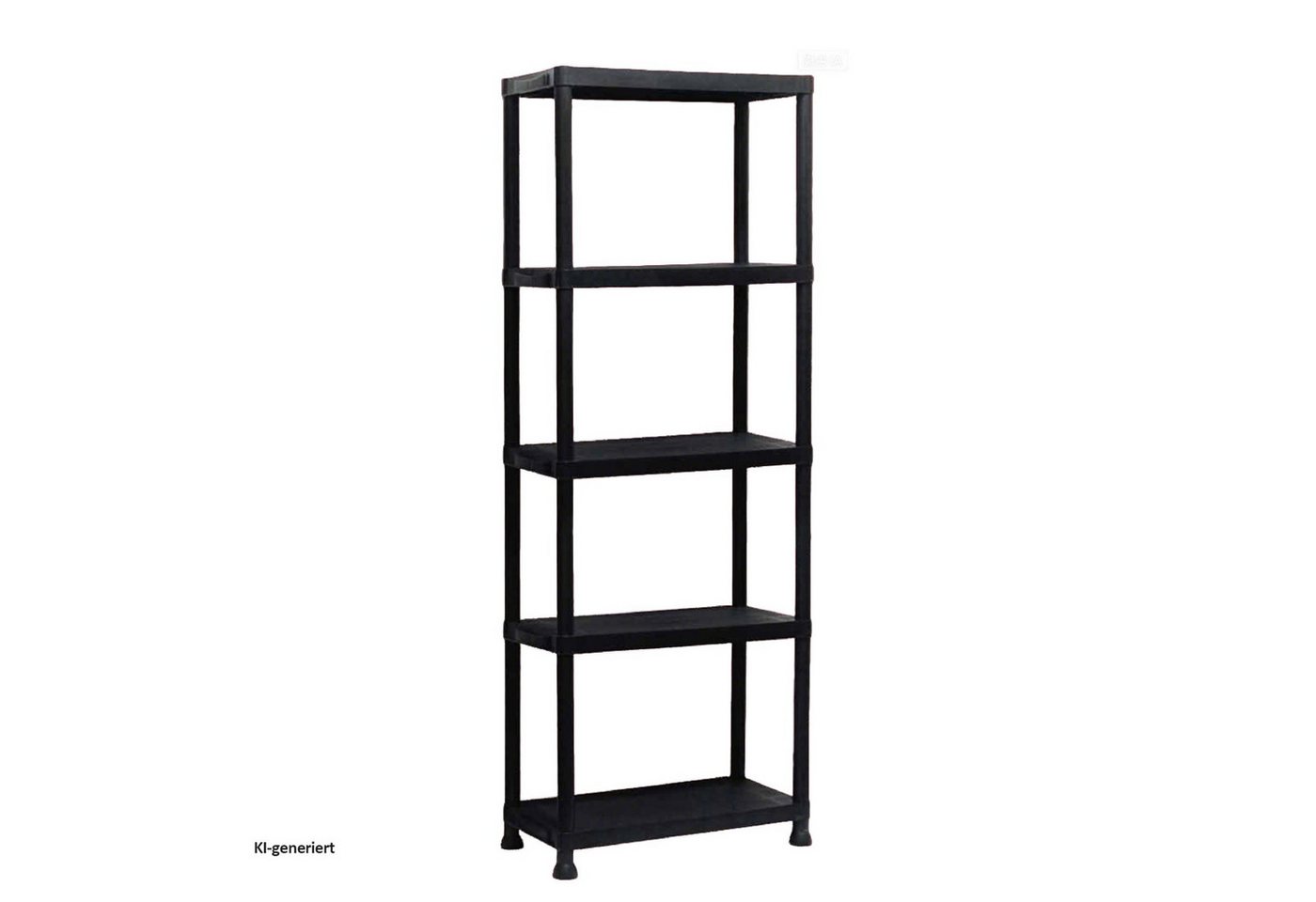 HTI-Living Mehrzweckregal Kunststoffregal mit 5 Ablagen, 61 x 171 x 31 cm, Schwarz, 1 Stück, Mehrzweckregal Bild 4