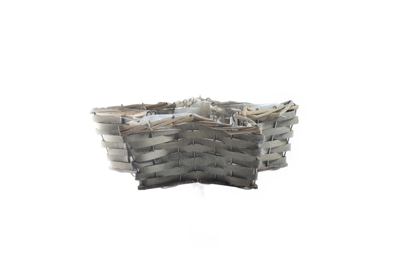 B&S Pflanzschale Pflanzkorb Blumenkorb Stern mit Innenfolien 24 x 24 cm Bild 2