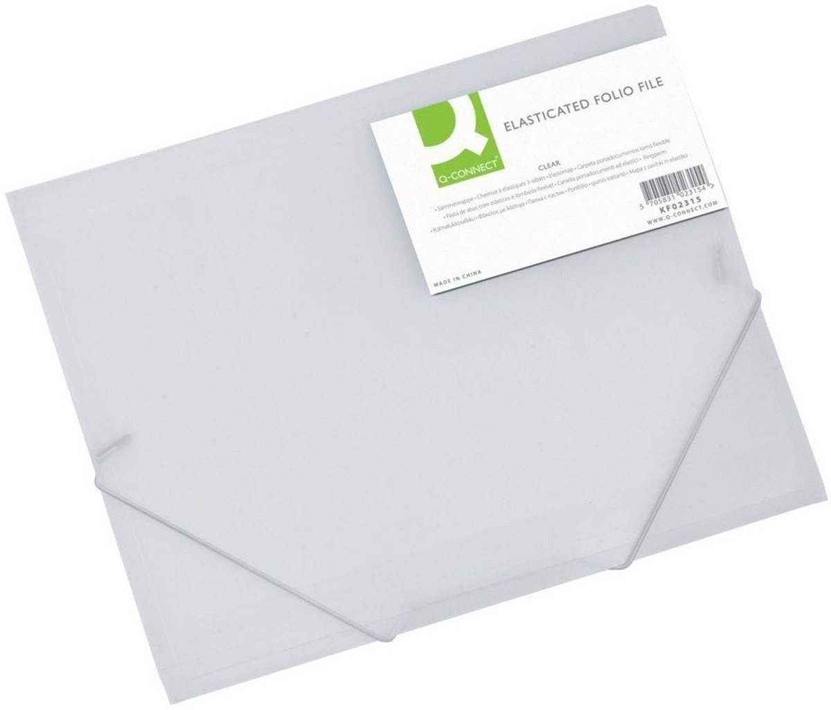 Connect Fächermappe Eckspanner A4 PP mit Einschlagklappen transparent