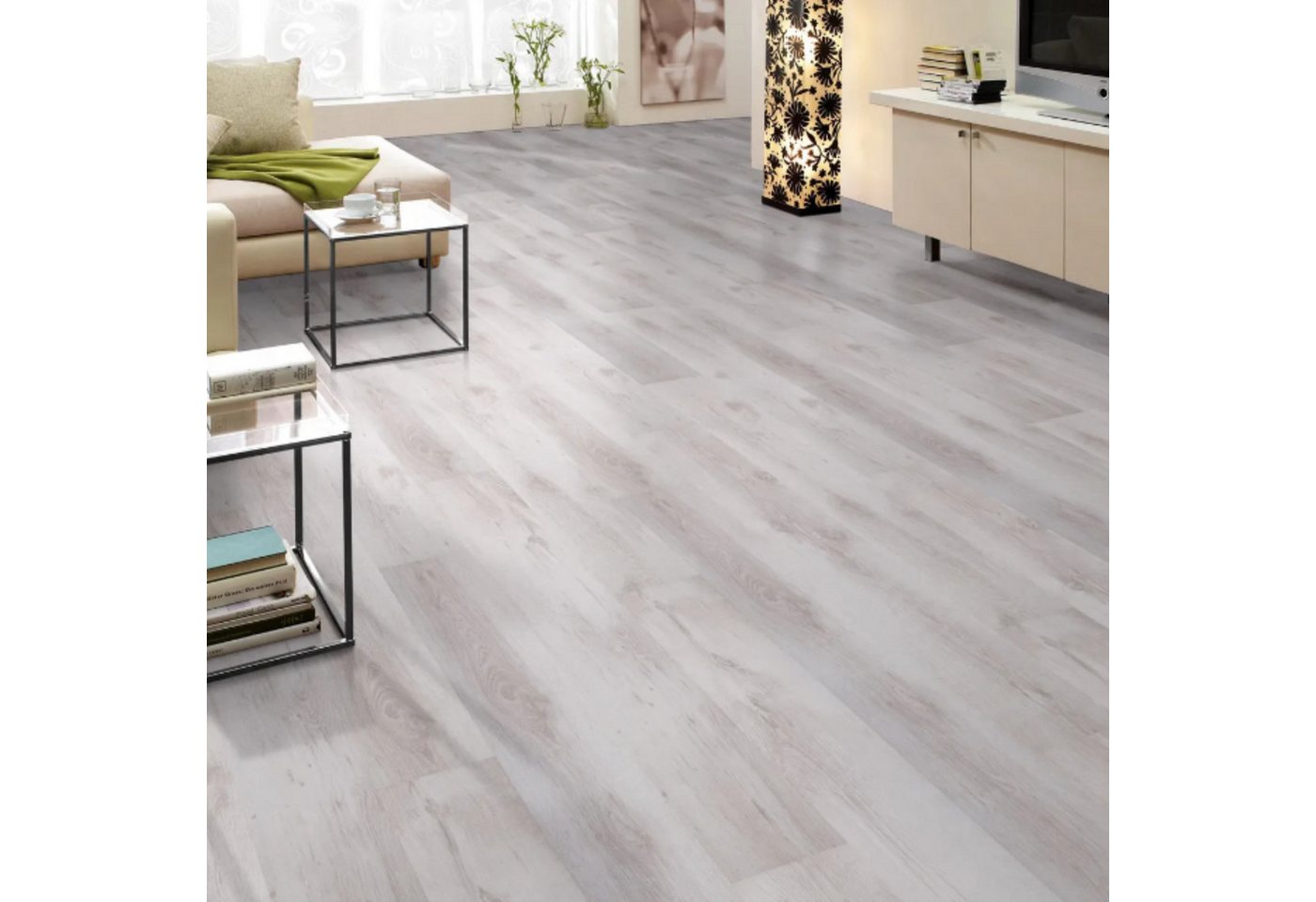 HORI Laminat HORI Laminat Holz, Boden für Wohnräume, einfache Verlegung langlebig, 9 St., Laminat Eiche mit HDF-Trägerplatte, Selection Rustic, Der blaue Engel Bild 2
