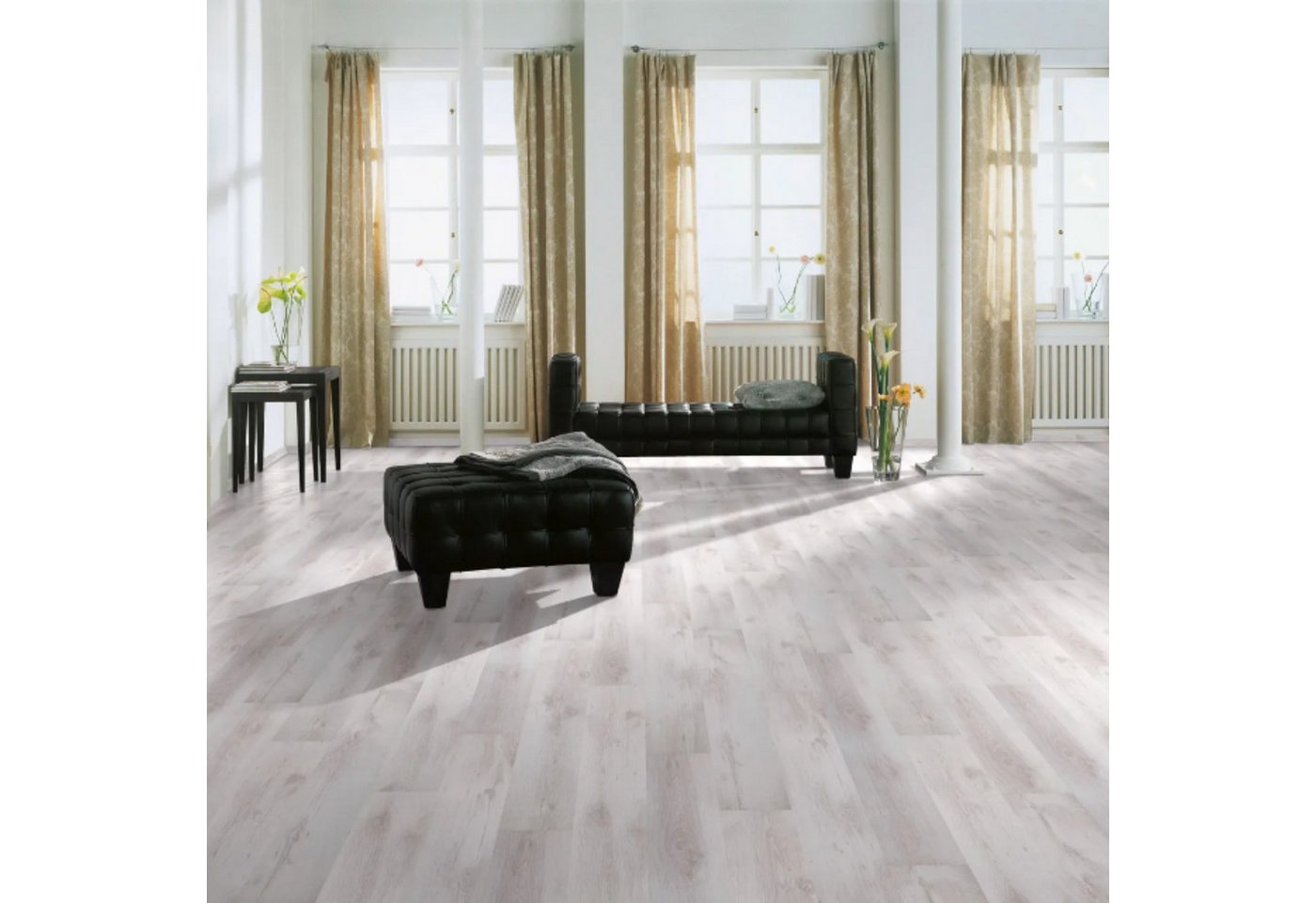 HORI Laminat HORI Laminat Holz, Boden für Wohnräume, einfache Verlegung langlebig, 9 St., Laminat Eiche mit HDF-Trägerplatte, Selection Rustic, Der blaue Engel Bild 4