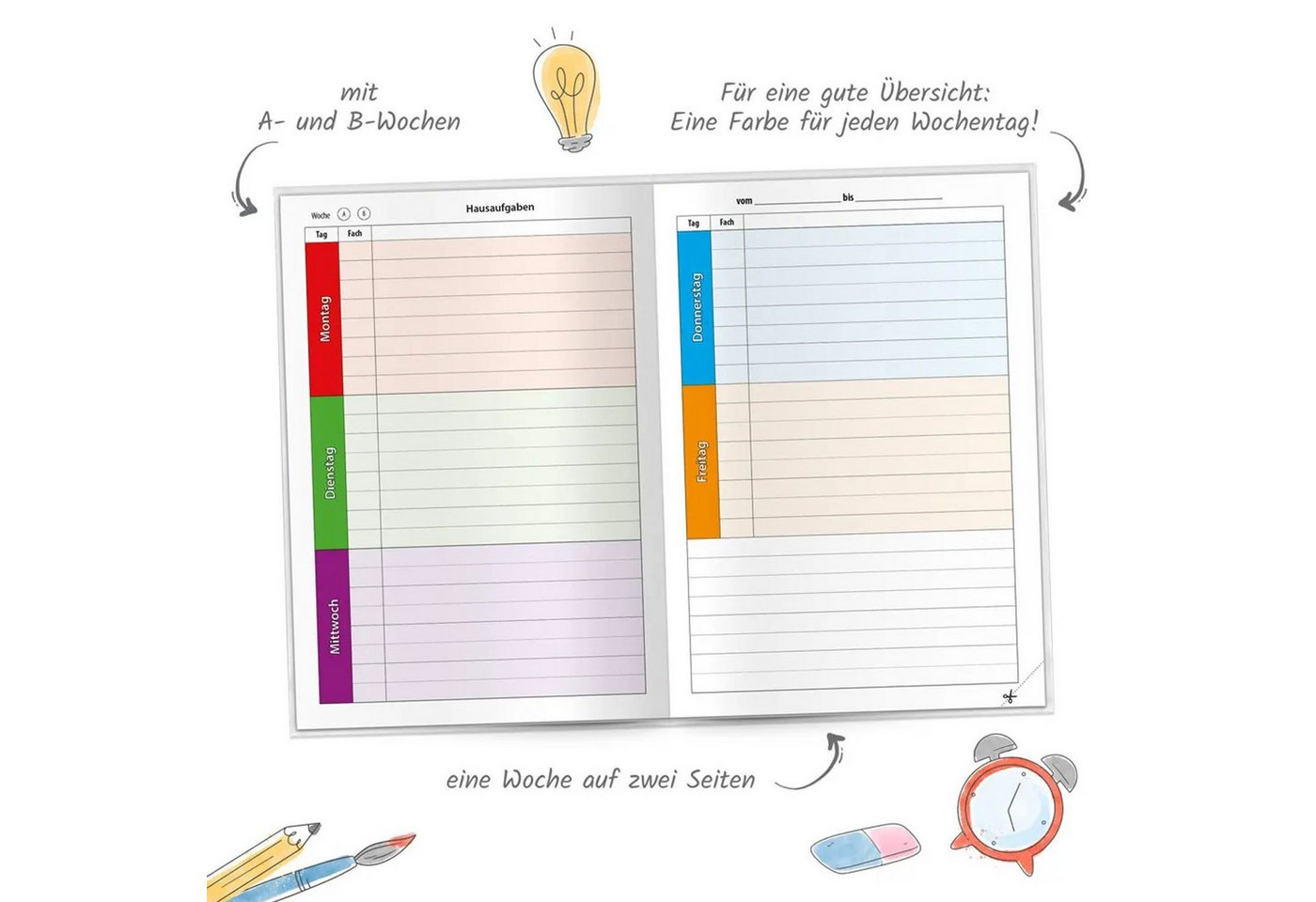 Trötsch Verlag Schülerkalender TRÖTSCH - Hausaufgabenheft Grundschule Zum Schulstart Tierfreunde Bild 3