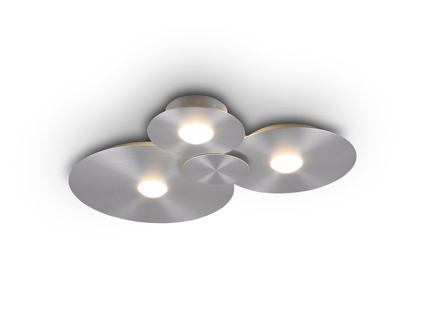 Reality Leuchten LED Deckenleuchte flach mit 3 LED-Ringen, Metall, B: 69cm, LED fest integriert, Warmweiß, LEDs getrennt schaltbar Bild 5