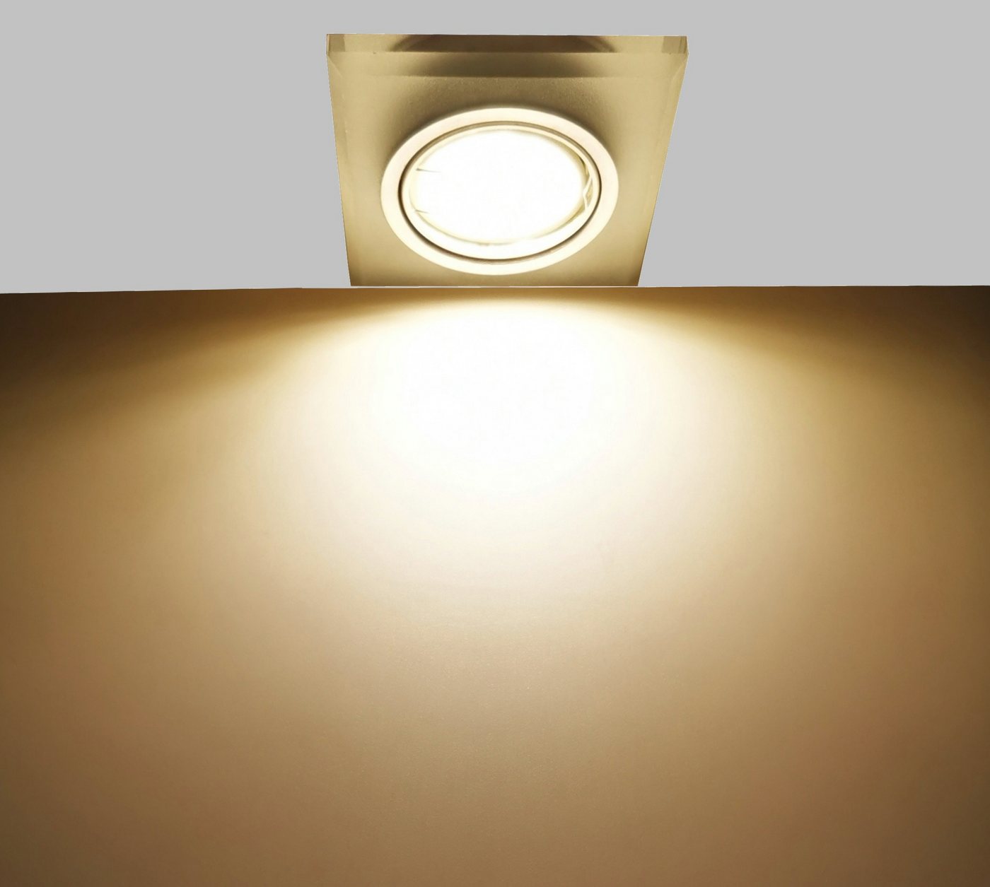 TRANGO LED-Leuchtmittel, 10 St., 10er Pack MOCOBSD-10 Ultra flach 5 Watt 3 Stufen dimmbar LED Modul 3000K warmweiß zum Austauschen GU10 & MR16 Halogen Leuchtmittel, für Einbauleuchten, Deckenstrahler, Einbaustrahler