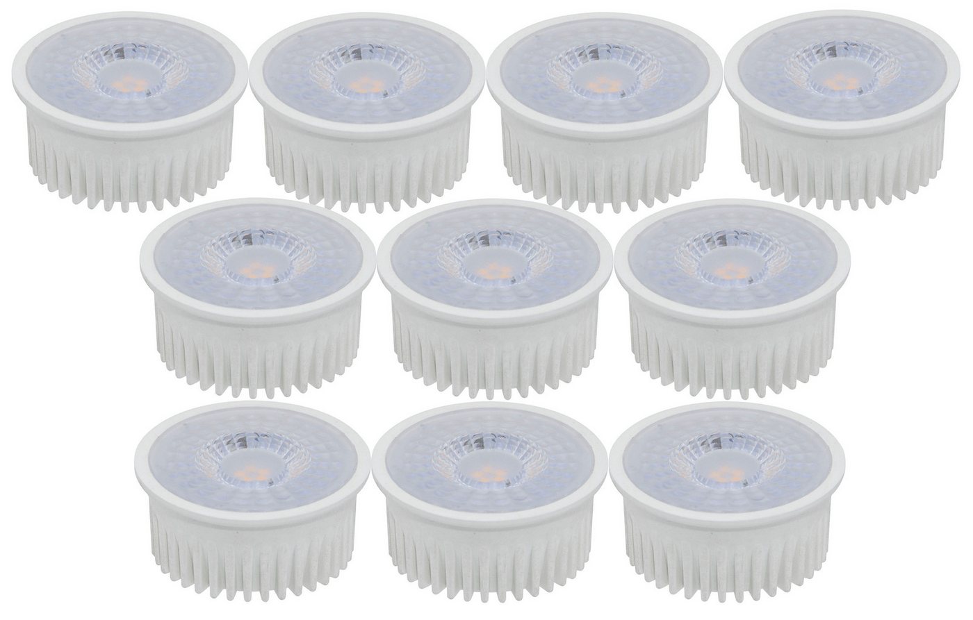 TRANGO LED-Leuchtmittel, 10 St., 10er Pack MOCOBSD-10 Ultra flach 5 Watt 3 Stufen dimmbar LED Modul 3000K warmweiß zum Austauschen GU10 & MR16 Halogen Leuchtmittel, für Einbauleuchten, Deckenstrahler, Einbaustrahler Bild 2