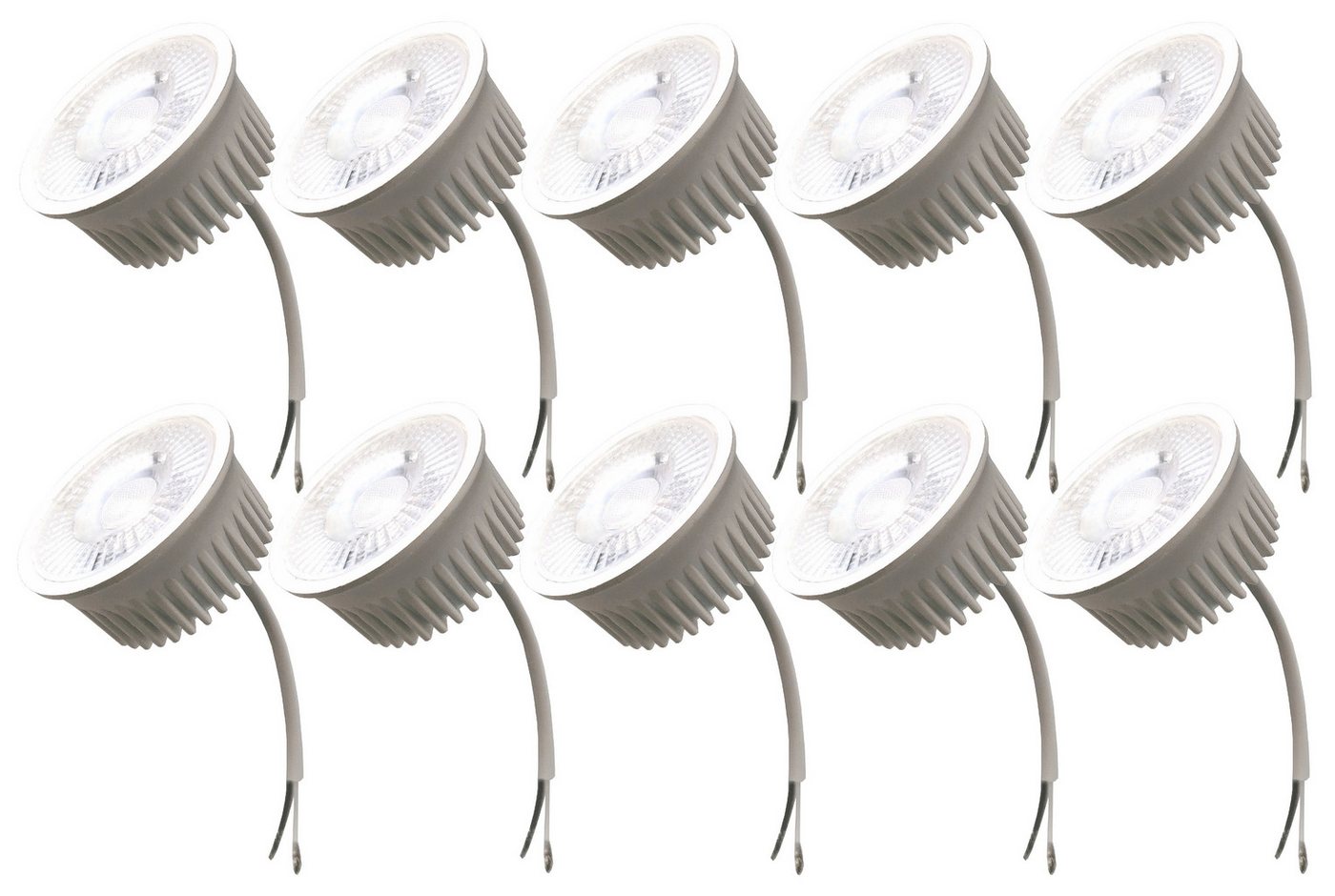 TRANGO LED-Leuchtmittel, 10 St., 10er Pack MOCOBSD-10 Ultra flach 5 Watt 3 Stufen dimmbar LED Modul 3000K warmweiß zum Austauschen GU10 & MR16 Halogen Leuchtmittel, für Einbauleuchten, Deckenstrahler, Einbaustrahler Bild 4