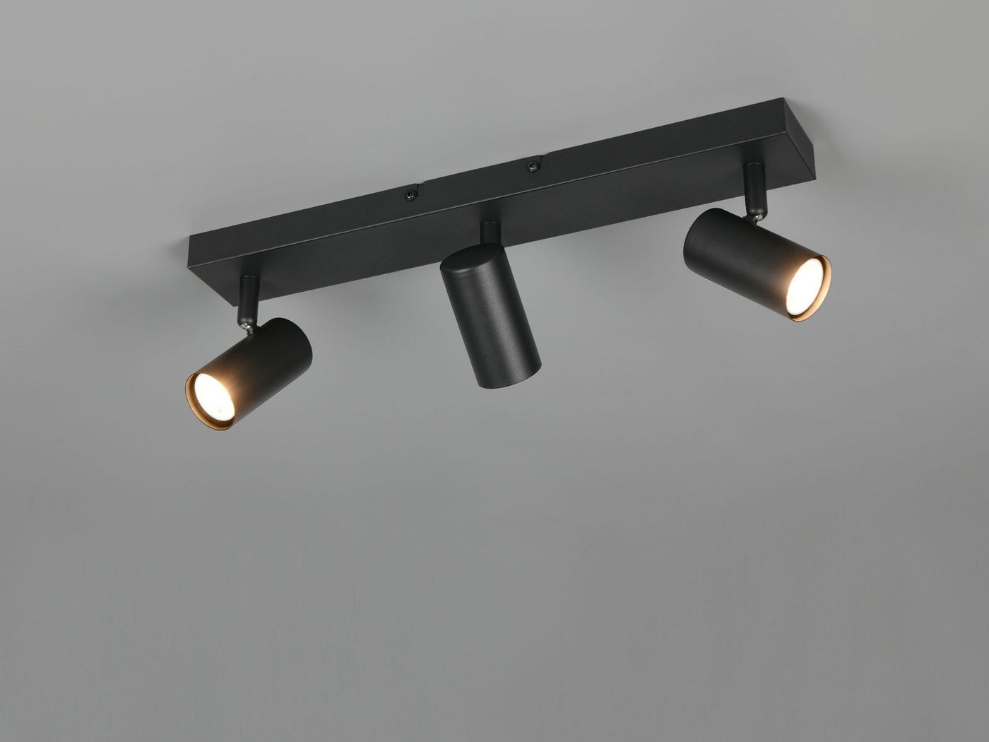 Reality Leuchten LED Deckenstrahler Metall, Spots schwenkbar, Breite 41cm, Leuchtmittel dimmbar, LED wechselbar, Warmweiß, Designklassiker Innen Strahler Deckenleuchte dimmbar über Schalter