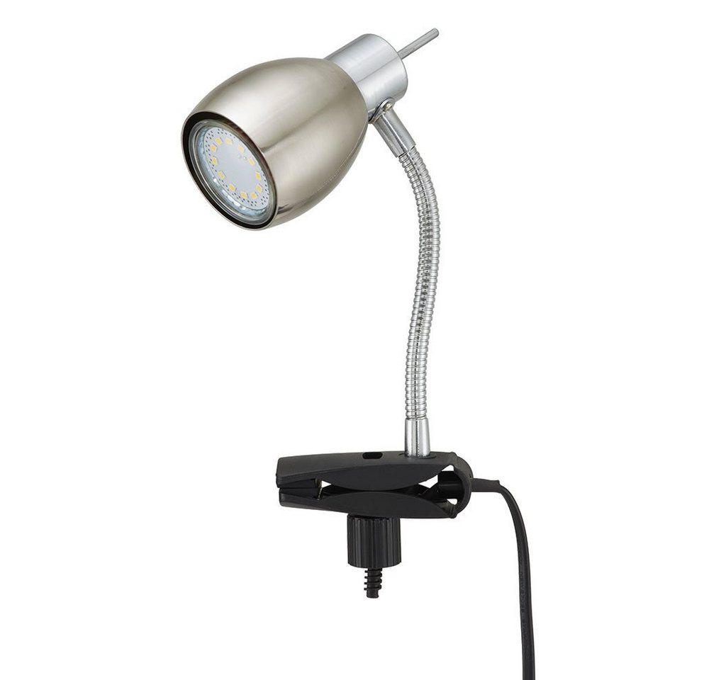 Briloner Leuchten LED Klemmleuchte, Leuchtmittel inklusive, Kaltweiß, Warmweiß, Neutralweiß, Tageslichtweiß, Farbwechsel, Klemmlampe nickel matt Klemmleuchte Klemmlampe Bild 5
