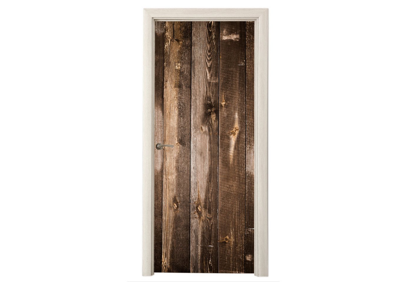 MuchoWow Türtapete Regal - Muster - Vintage - Holz, Matt, bedruckt, (1 St), Selbstklebende Tapete, Folie für Möbel, 70x215 cm Bild 2