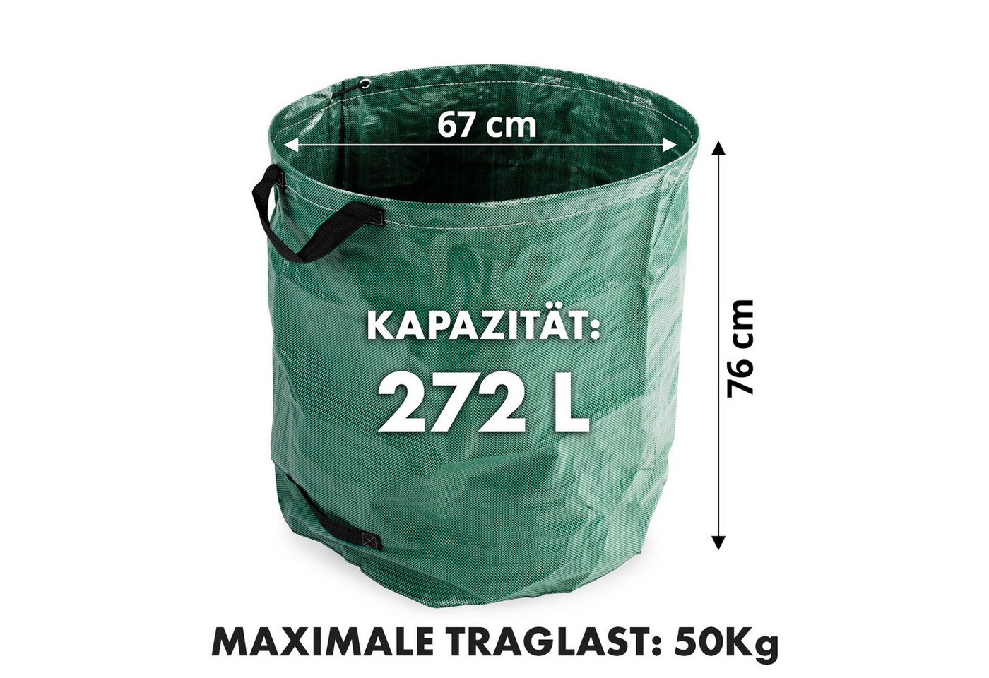 Kubus Gartenbox 3er Set Gartenabfallsack, Stabil, Selbststehend & Wasserabweisend (3er Set), Vielseitig einsetzbar Bild 2