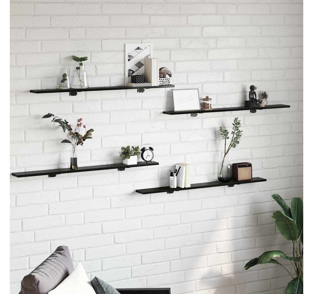 vidaXL Bücherregal Regalbrett 3 Ebenen 4 stk. 100 x 10 x 1,5 cm Holzwerkstoff, 4-tlg.